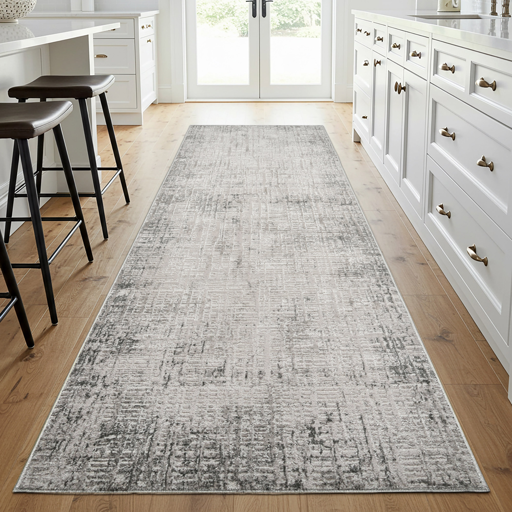Divina Area Rug, Aloma Cream & Gray, Runner, 2’6′ x 7′