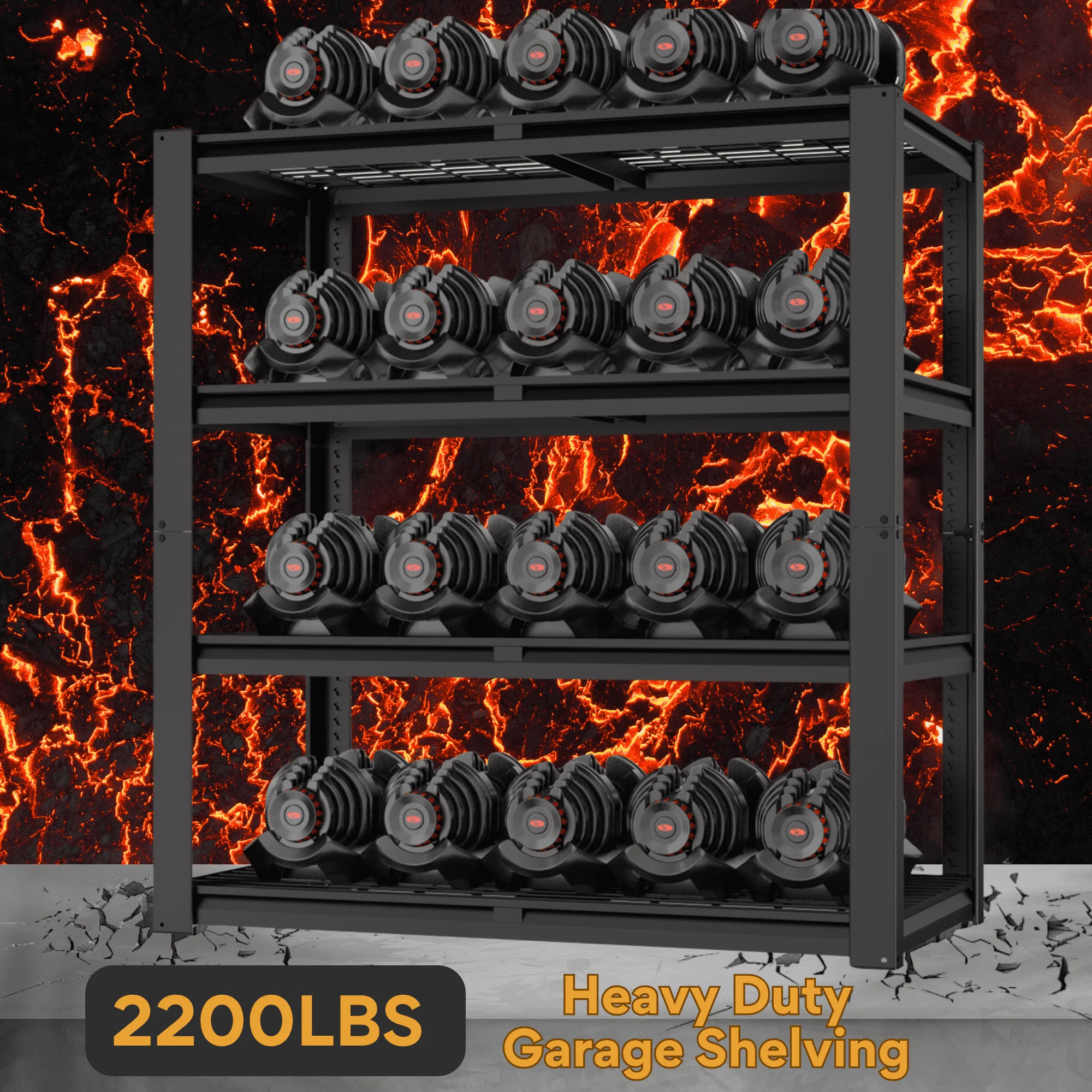 TrumanPick 2200LBS Metal Storage Shelves 40"W x 20"D x 59"H Garage Shelving Units Adjustable Storage Rack Heavy Duty Industrial Shelving