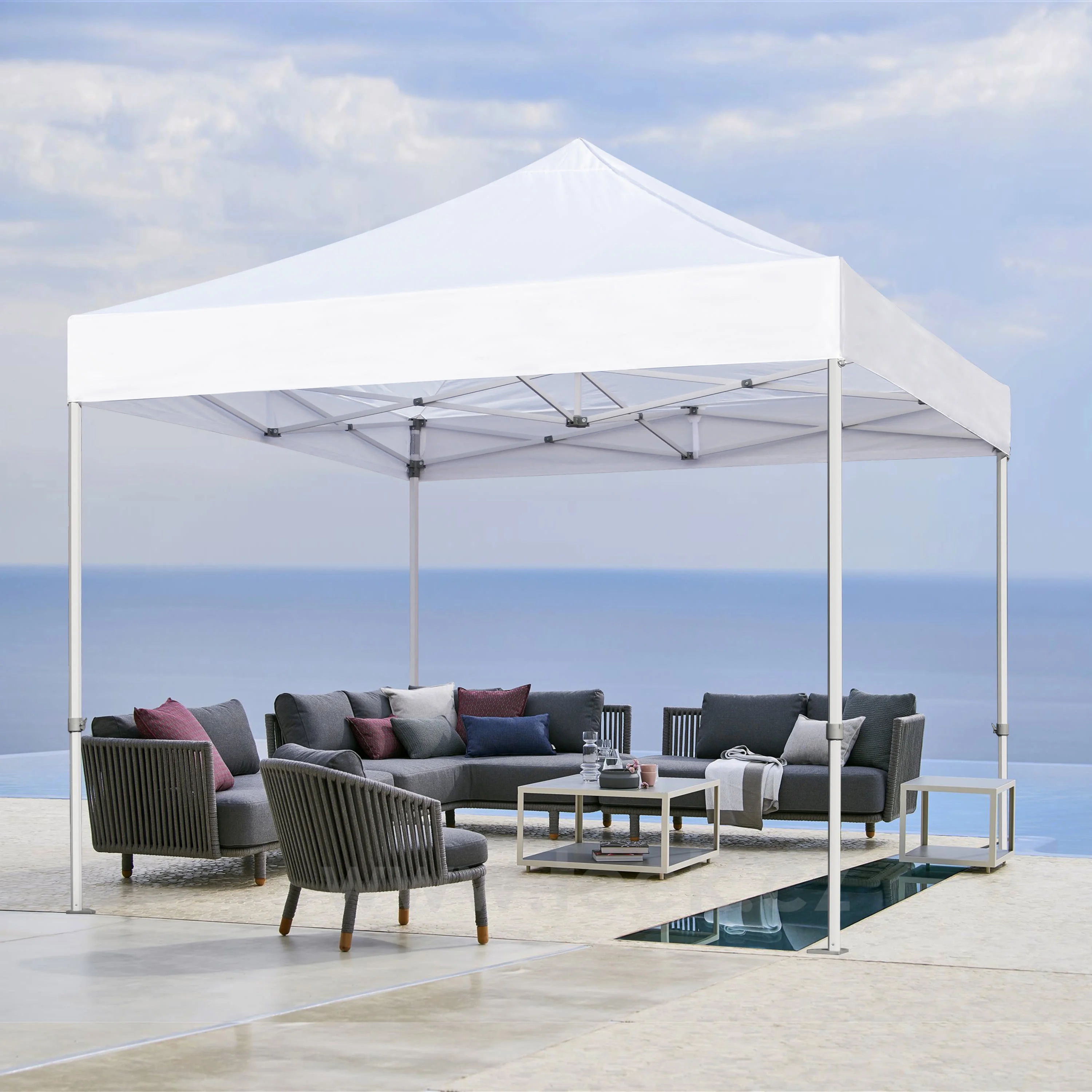 Eurmax Canopy 10' x 10' Beige Pop-up and Instant Outdoor Canopy