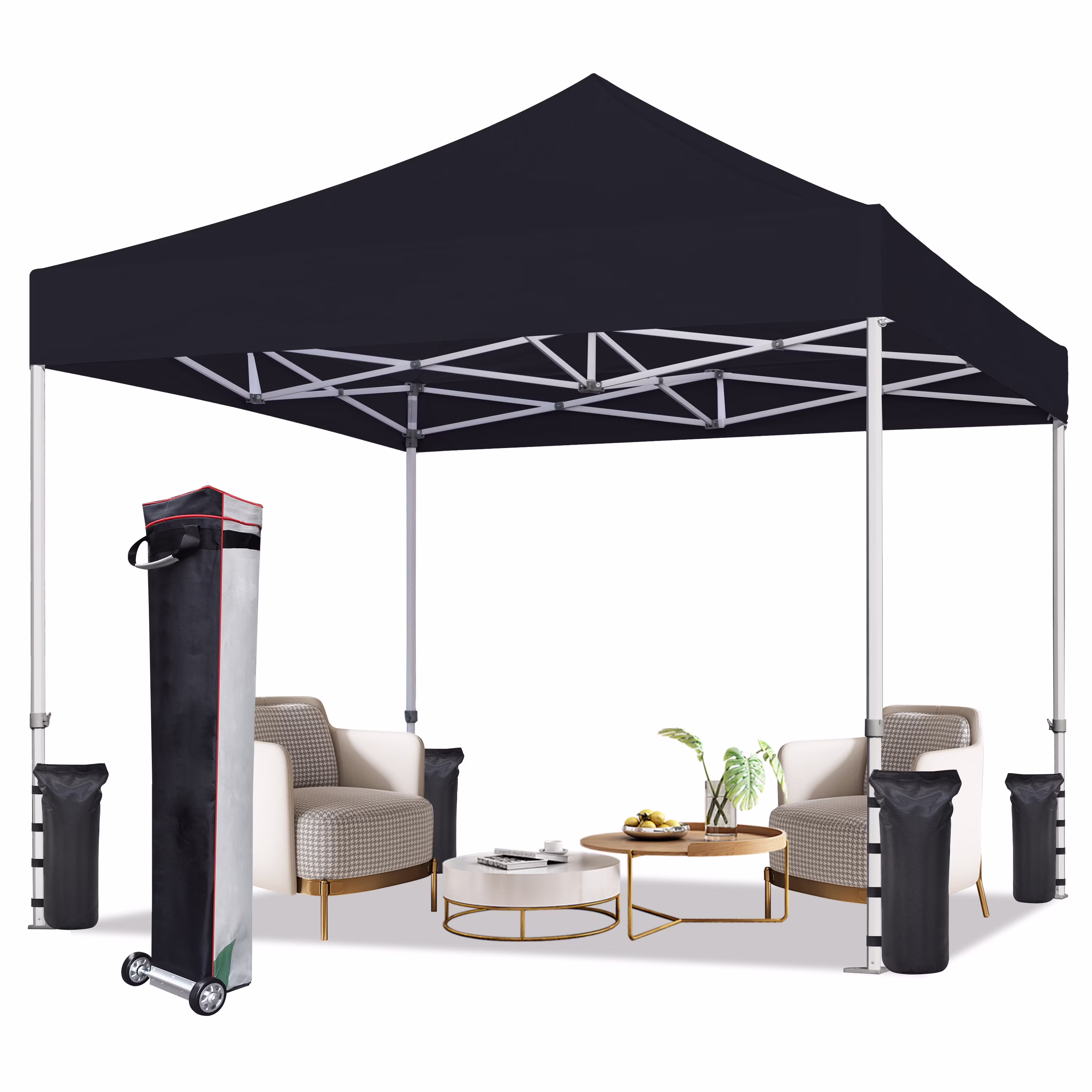 Eurmax Canopy 10' x 10' Beige Pop-up and Instant Outdoor Canopy