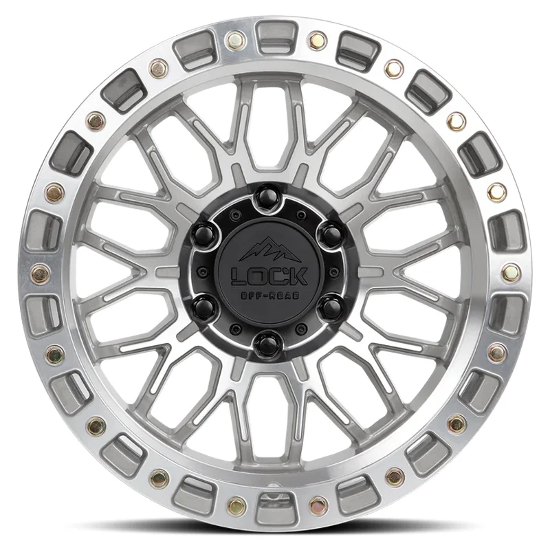4 x Lock Offroad Combat Machined Wheels 6x139.7 17x9 -12et Truck Suv Rims