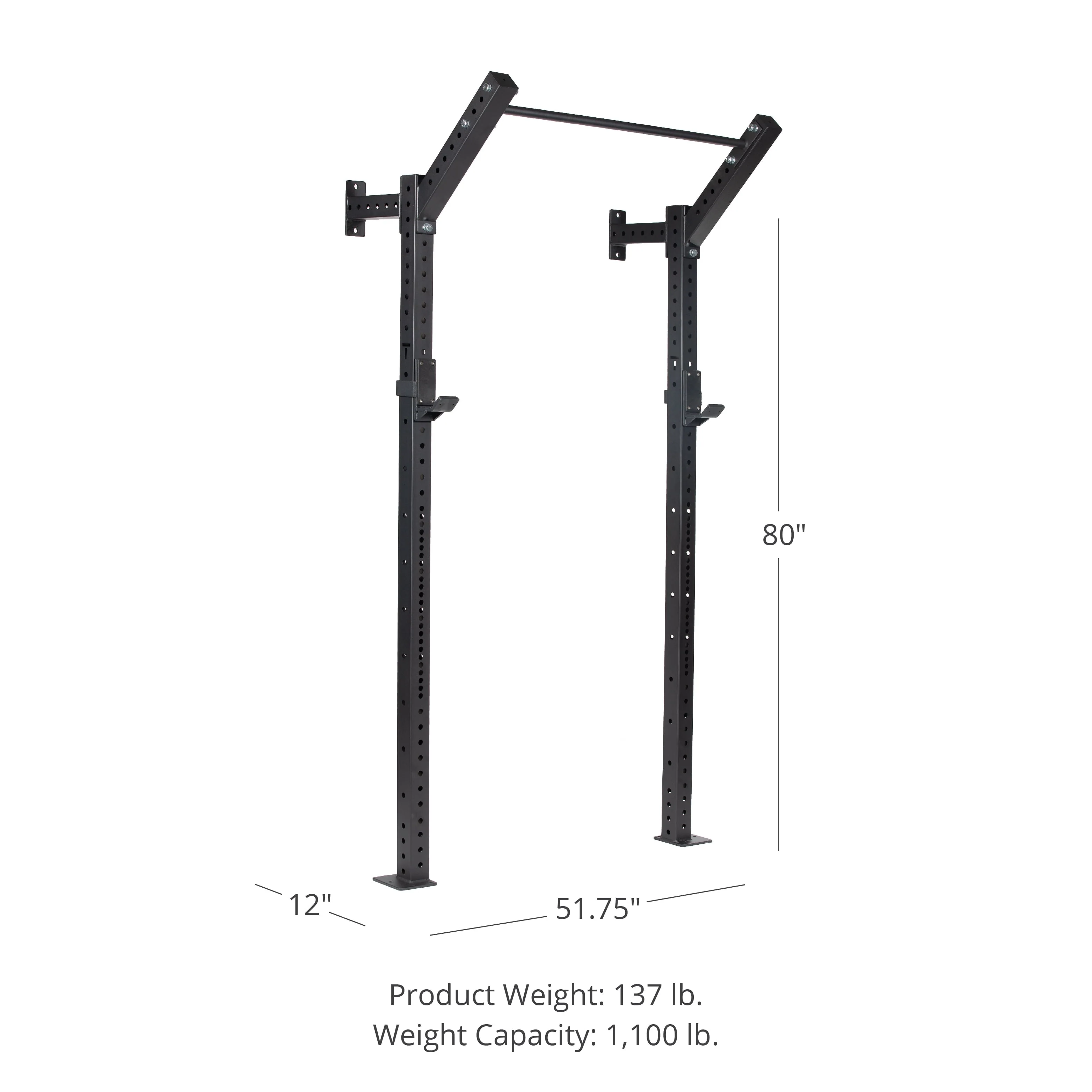 Titan Fitness X-3 Series Short Space Saving Rack 12-in. Depth
