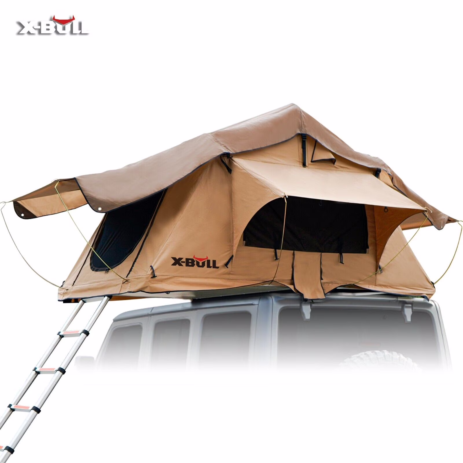 X-BULL 3 Person Magtower Roof Top Tent with Ladder & Mattress