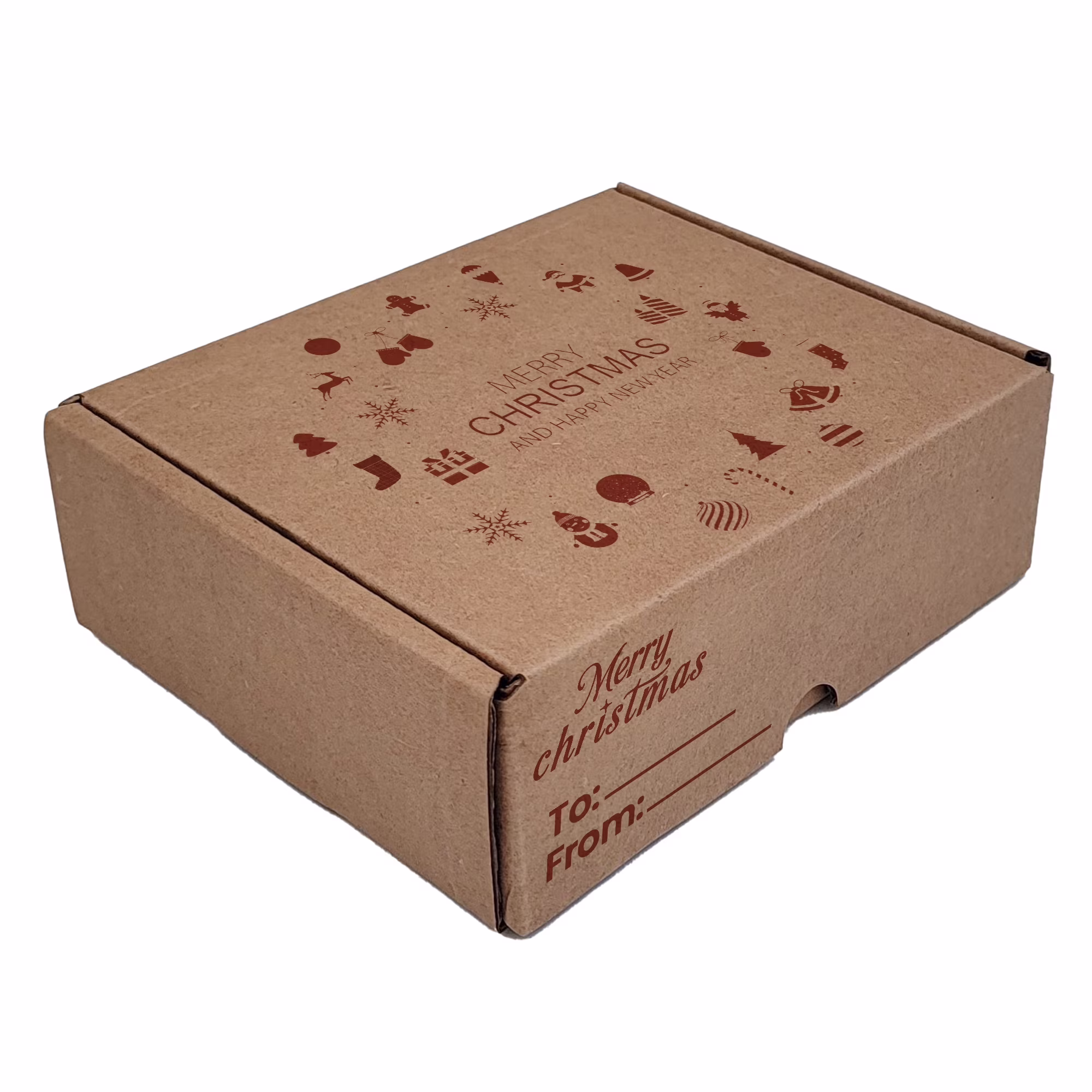 Ucanpack Christmas Shipping Boxes 10 x 5 x 3" - Xmas New Year Printed Holiday Mailing Boxes - Holiday Shipping Box Made In USA Christmas Small Business Supplies