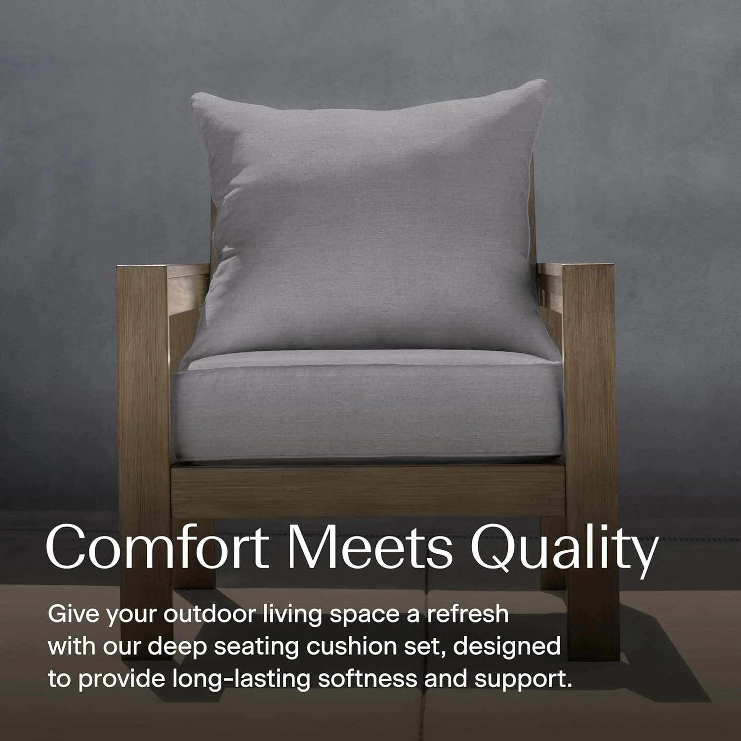AWFHHT Outdoor Deep Seat, 24" W x 23" D, Zaire Outdoor Chair Cushion