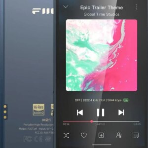 FiiO Hi-Res Music Player, Android 13, Snapdragon 680, 64 GB, Blue-Black - M21