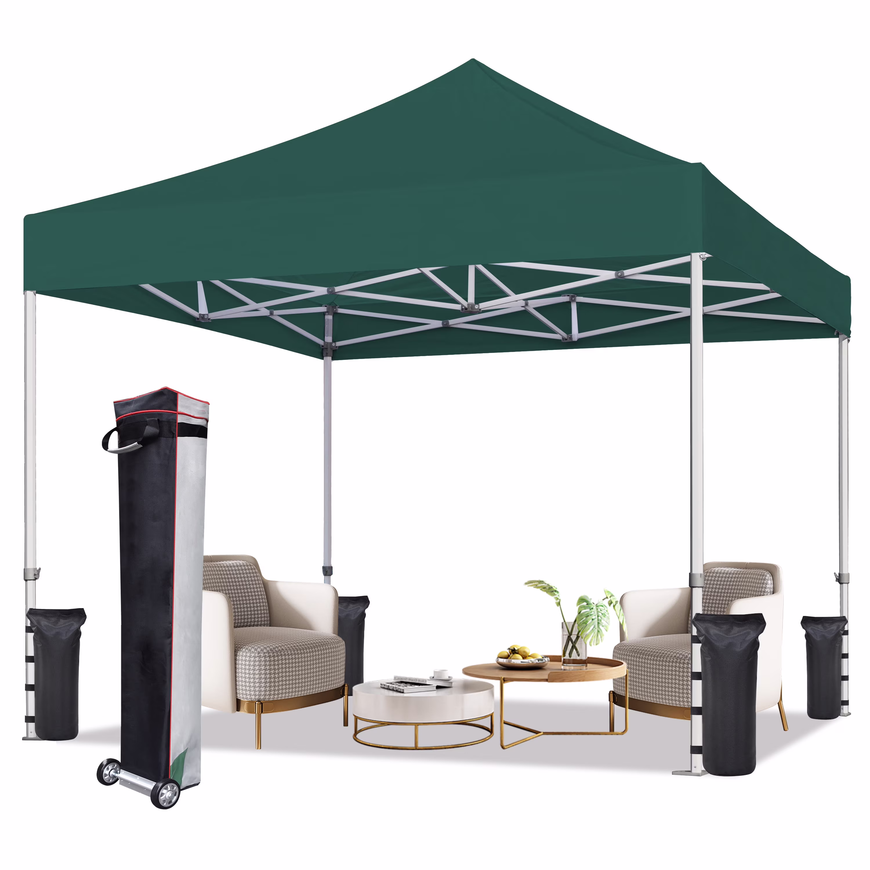 Eurmax Canopy 10' x 10' Beige Pop-up and Instant Outdoor Canopy