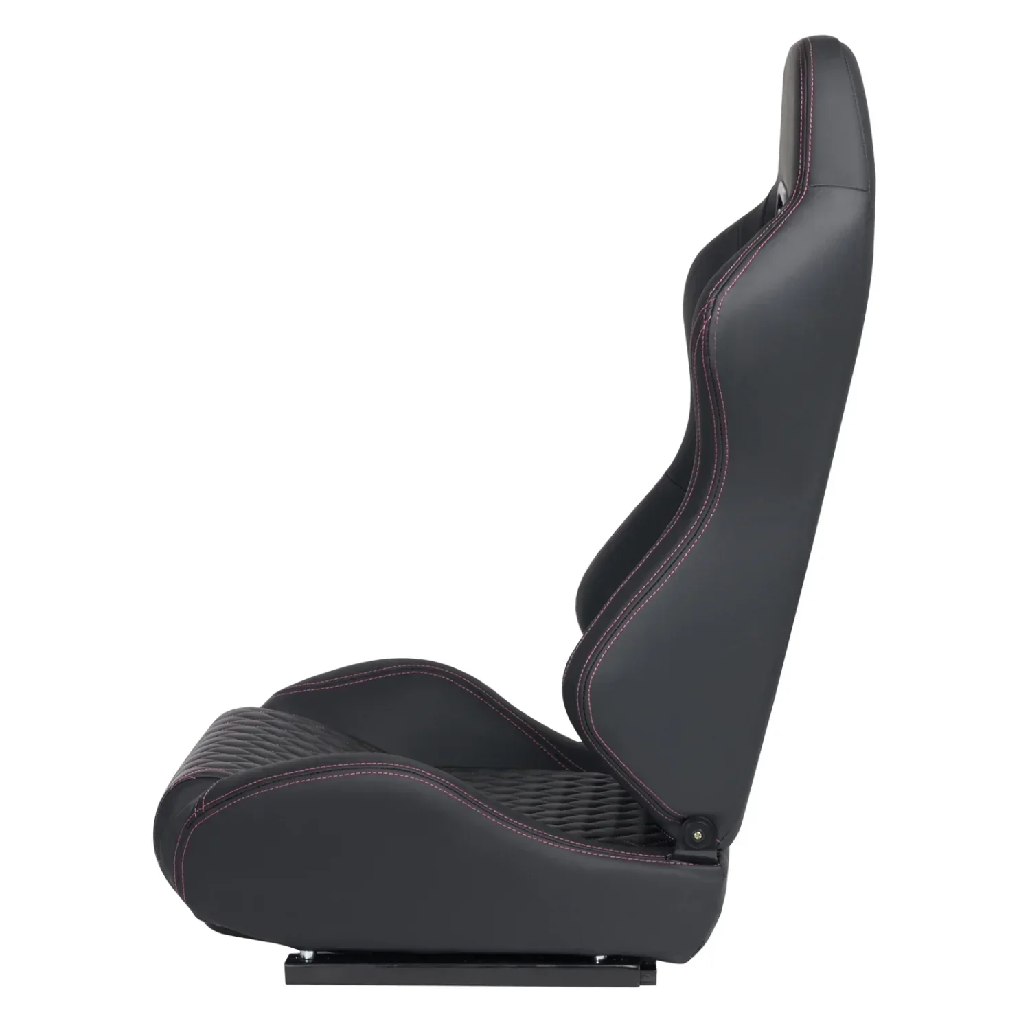 Racing Seats, PVC With Suede Material, Double Slider Design, Black - 2 Pieces