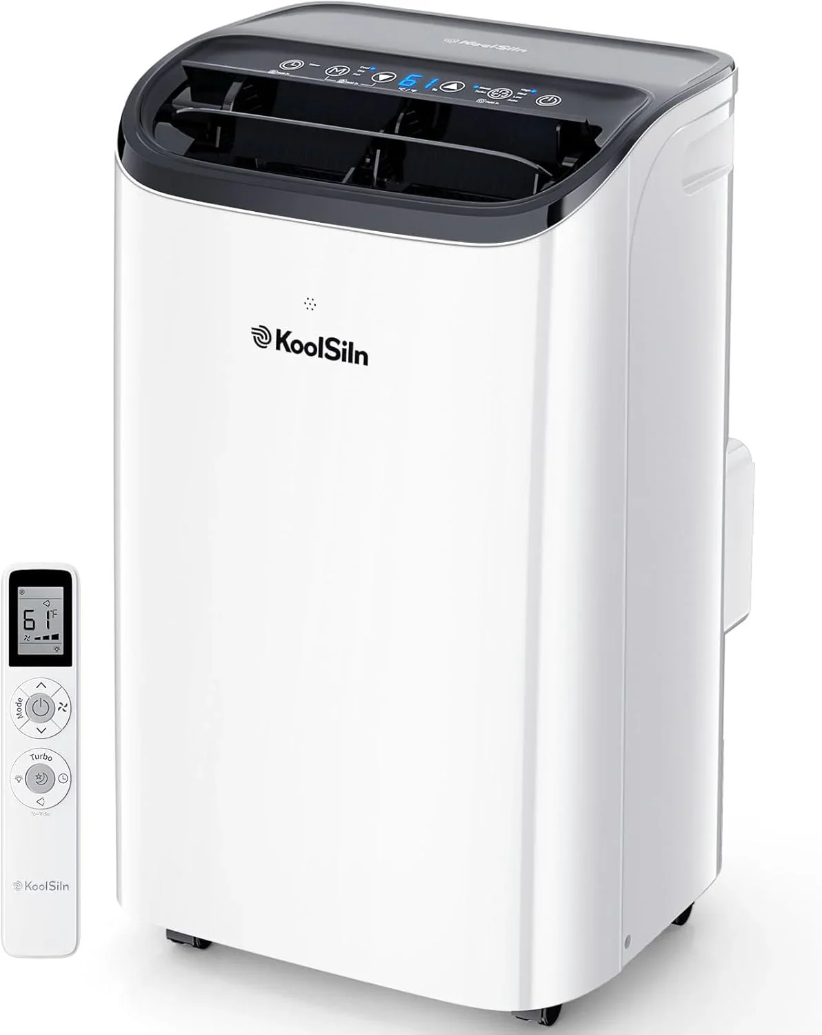 14,000 BTU Portable Air Conditioner Cools Up to 700 Sq.Ft, Auto-Evaporation Low Noise Portable AC Unit with Remote Control Fits for Large Room, Office, Garage,White