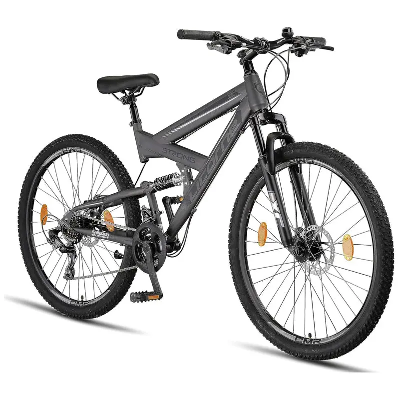 Licorne Bike Strong 2D Premium Hardtail Mountain Bike - Aluminum Frame, 21-Speed Drivetrain