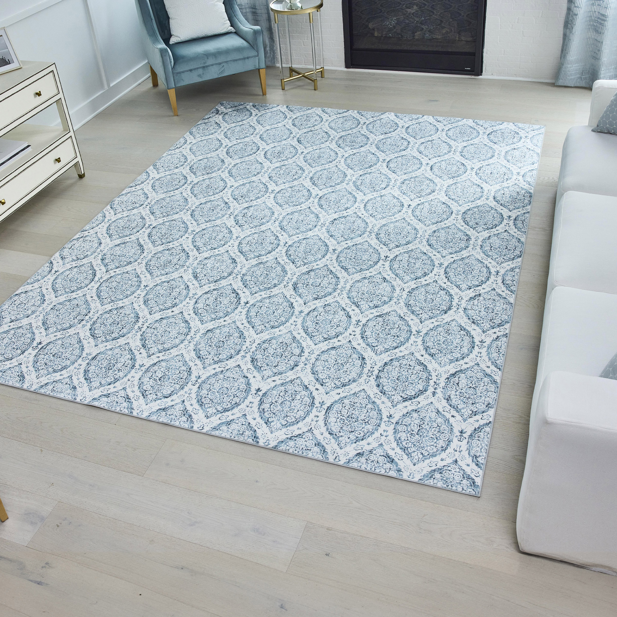 Wyatt & Ash Washable Indoor Area Rug, Alisha 3′ x 5′