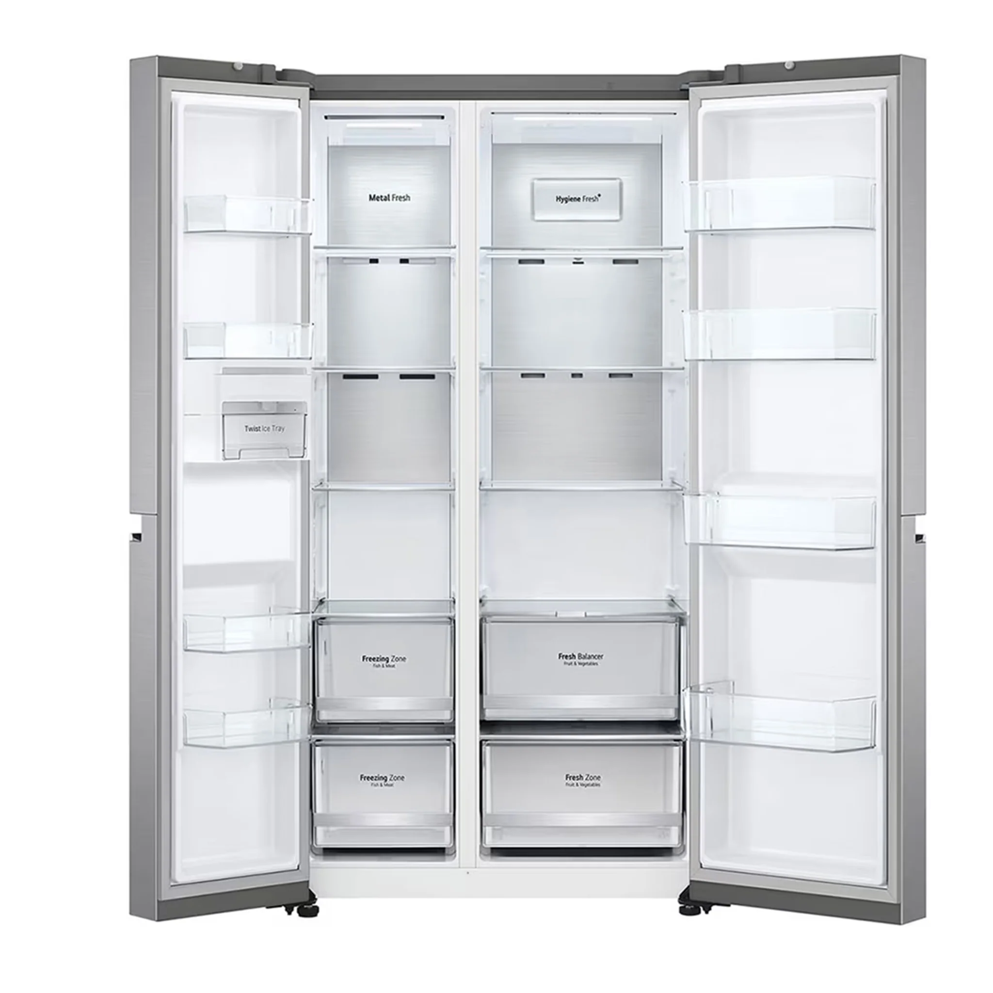 24.5 Cu. Ft. Side-by-Side Refrigerator Inverter with Convenient Interior