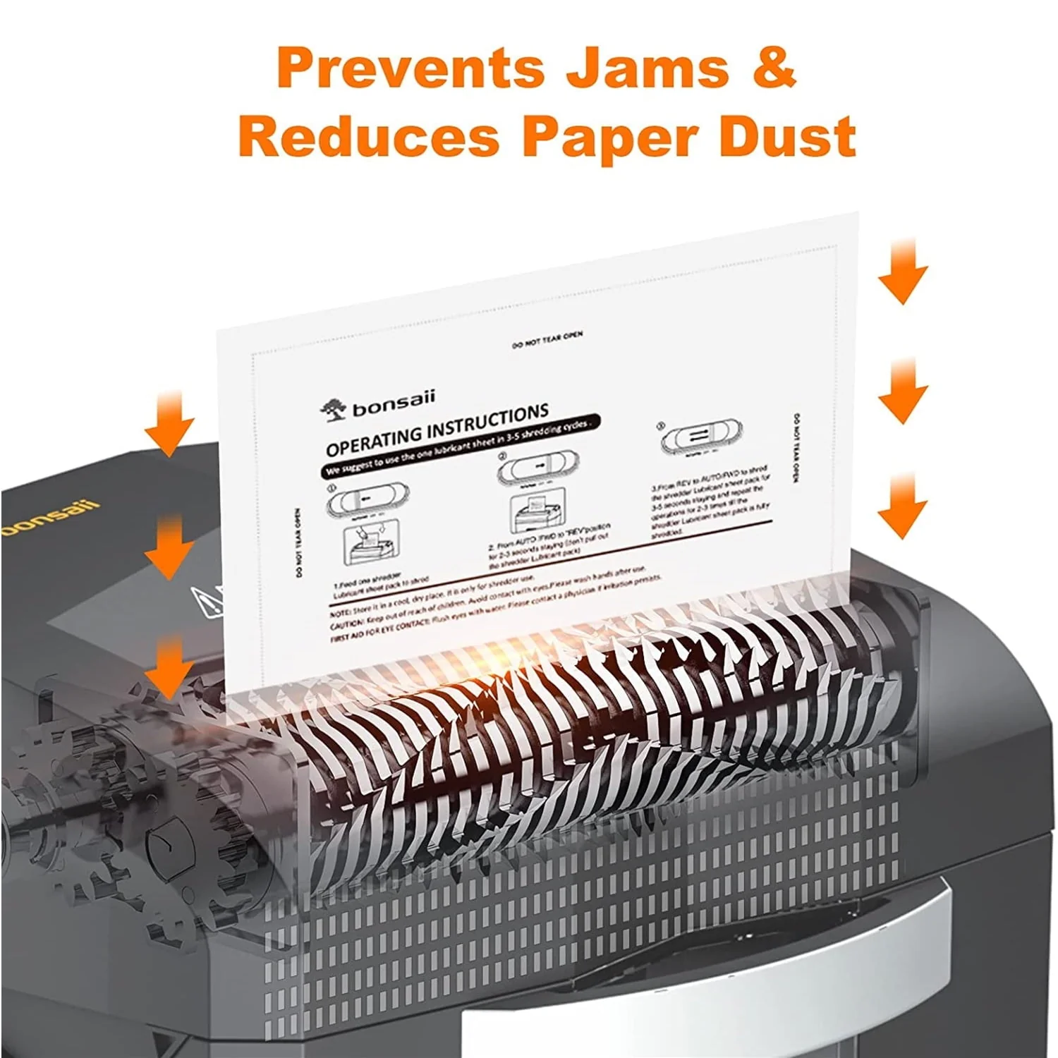 Bonsaii Paper Shredder Sharpening & Lubricant Sheets,24-Pack (8.7 x 7.9 inch/Piece)