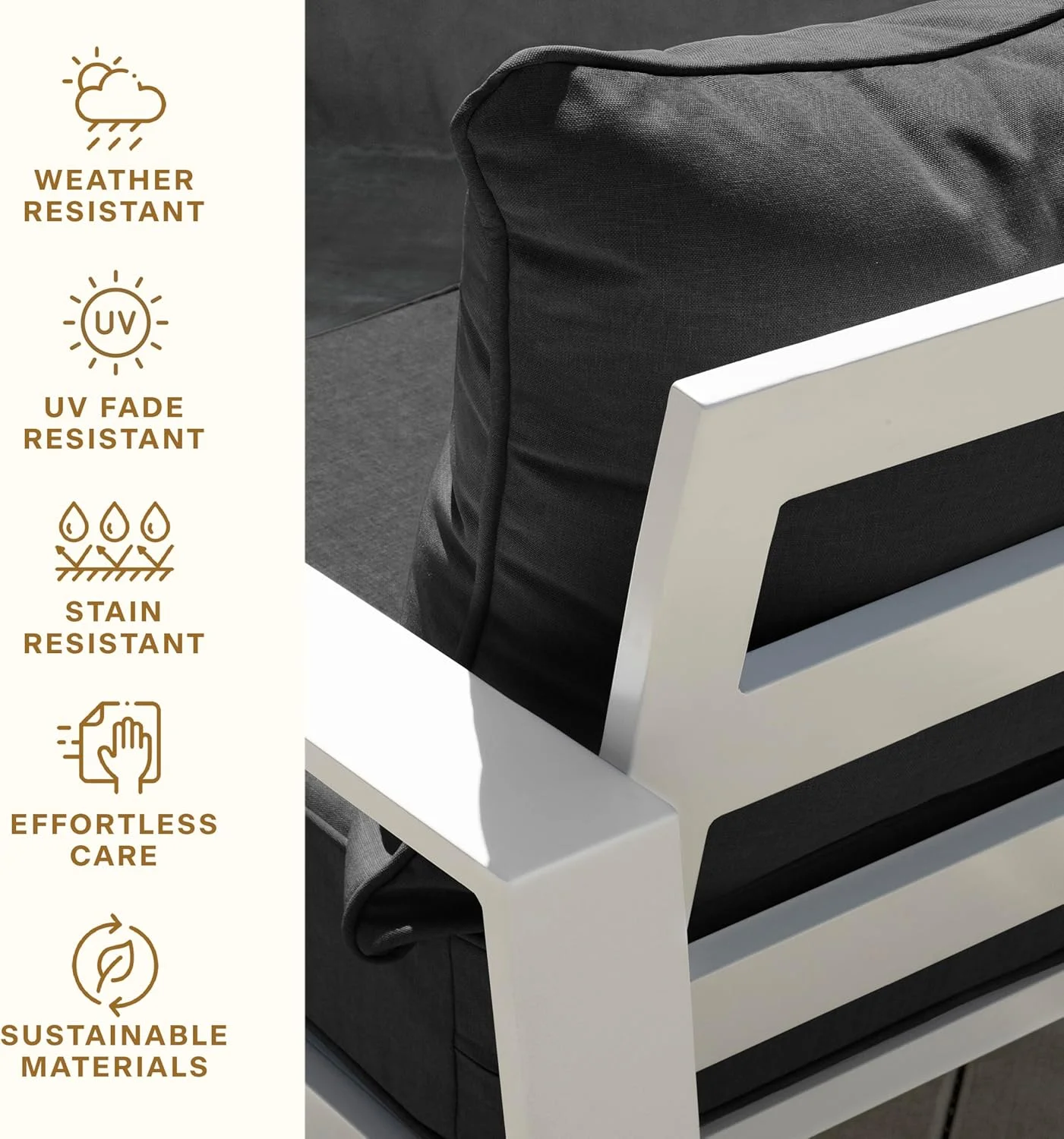 AWFHHT Outdoor Deep Seat, 24" W x 23" D, Zaire Outdoor Chair Cushion