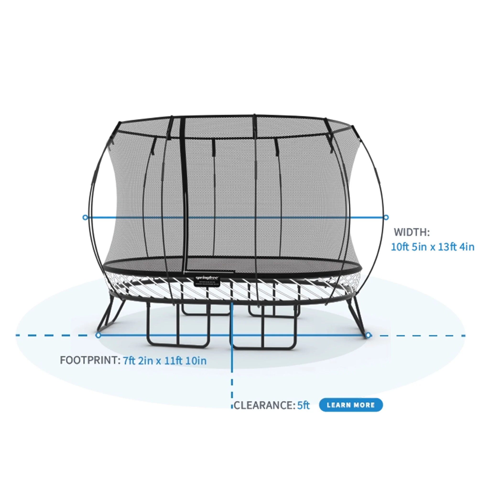 Springfree 8 x 13 ft Large Oval Trampoline w/ Safety Net & SoftEdge Mat