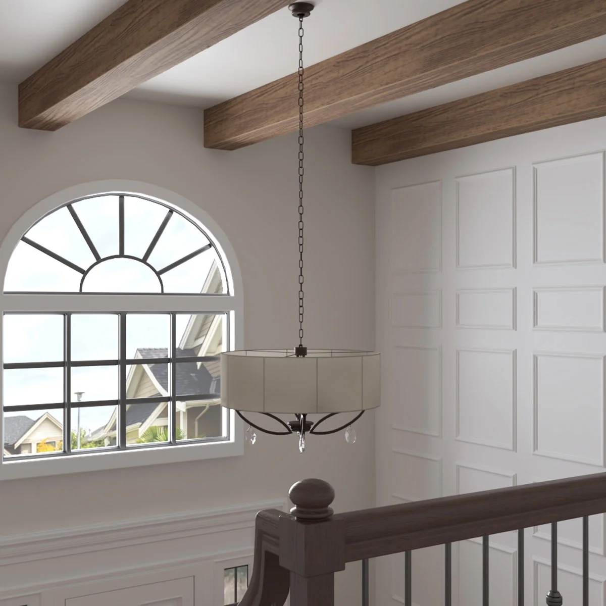Ekena Millwork 3 1/2"W x 3 1/2"H x 120"L 3-Sided (U-Beam) Mena HeritageTimber Faux Wood Ceiling Beam, Kona Brown