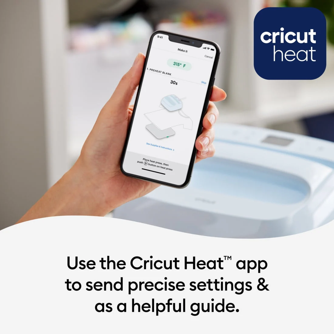 Cricut EasyPress(R) 3 - 12 in x 10 in - Bluetooth(R)-Enabled Handheld Heat Press