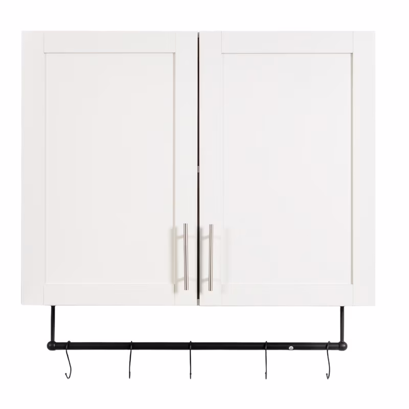 EBQOSK Wall Mounted Bathroom Cabinet, 31.5"D x 11.81"W x 37.8"H Vanity Mirror Cabinet with Facial Tissues Slot and Multifunctional Storage Area, Storage Cabinets for Laundry Bathroom White Style 2