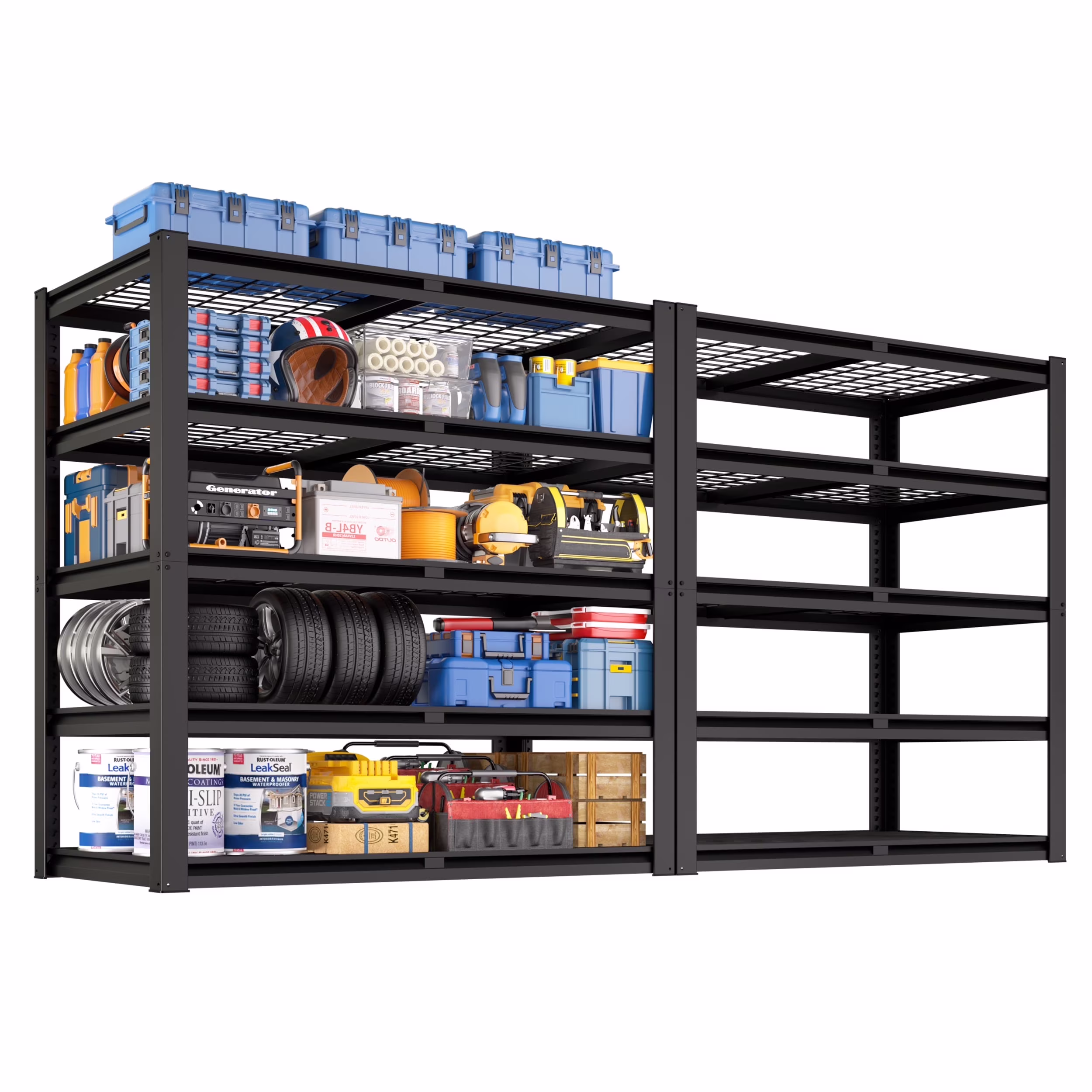 TrumanPick 2200LBS Metal Storage Shelves 40"W x 20"D x 59"H Garage Shelving Units Adjustable Storage Rack Heavy Duty Industrial Shelving