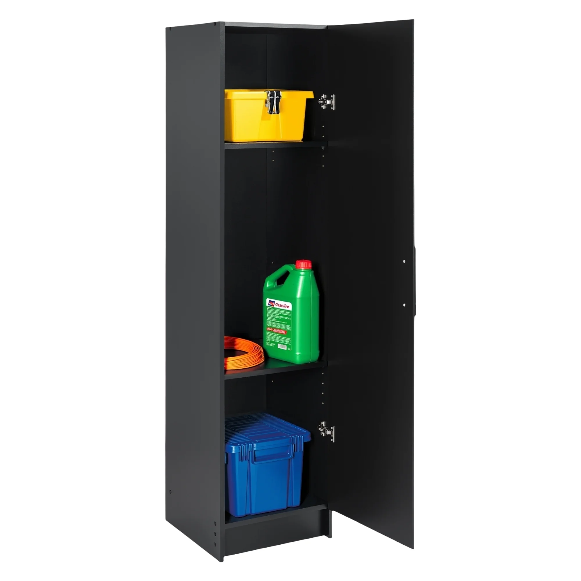 Prepac Elite 16″ Storage Cabinet, Black Storage Cabinet, Bathroom Cabinet, Pantry Cabinet with 2 Adjustable Shelves, 16″ D x 16″ W x 65″ H, BEB-1664