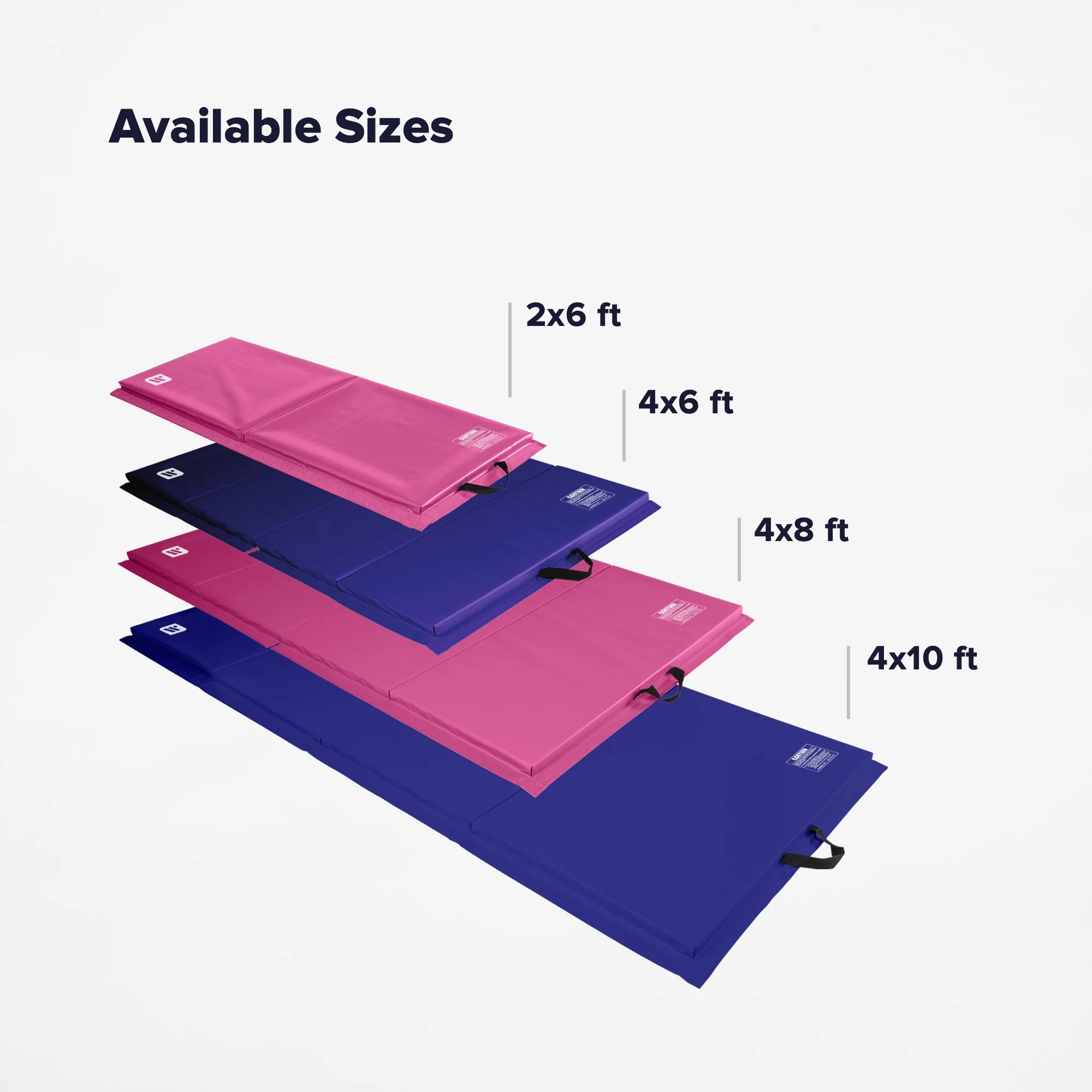 We Sell Mats - 4 ft x 8 ft x 2 in Personal Fitness & Exercise Mat for Home Workout - Lightweight and Folds for Carrying C All Purpose Home Gym Mat