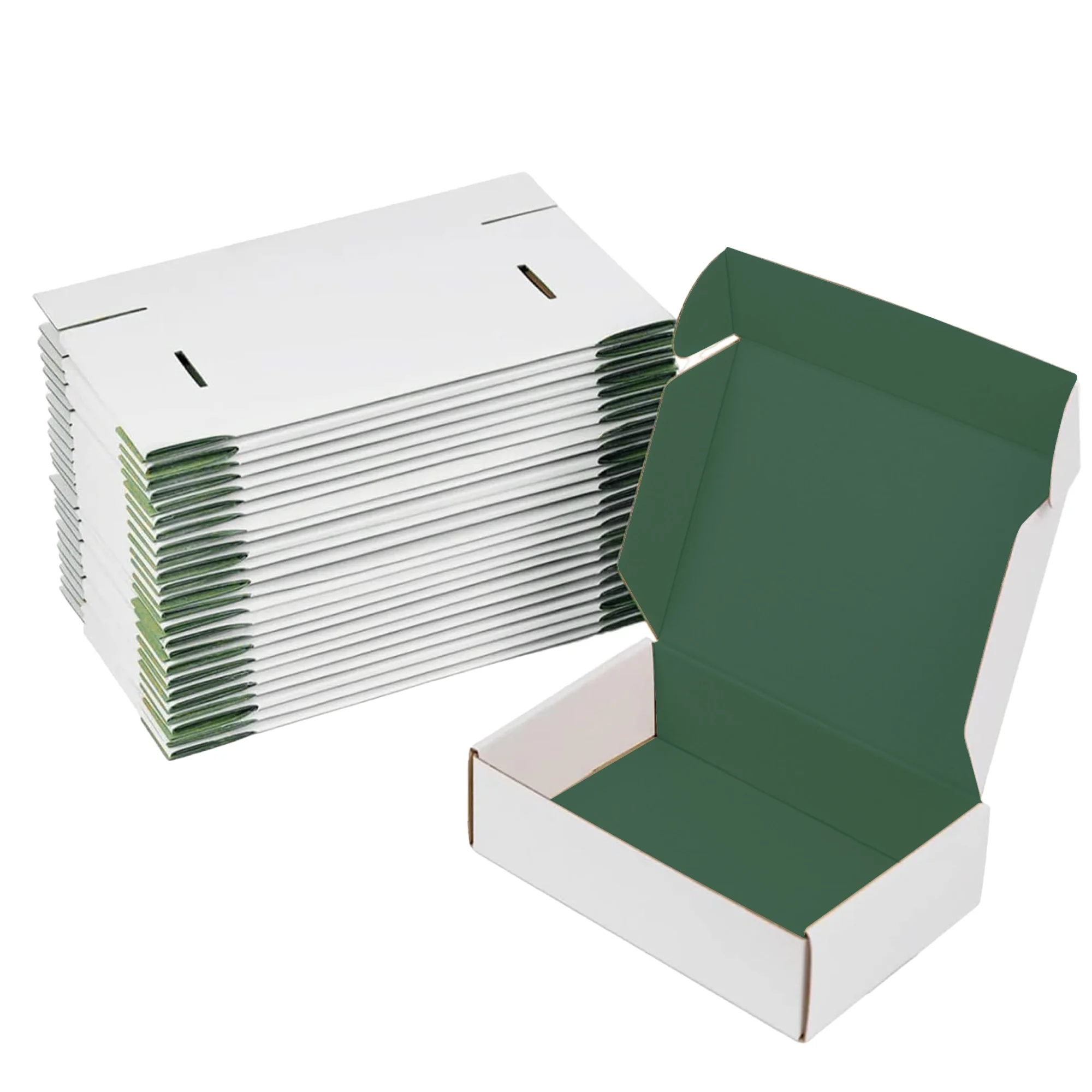 UCANPACK Green Mailer Boxes 16 x 12 x 2" (Color Inside) - 50 Pack 200# Sturdy Shipping Boxes For Packaging, 16x12x2 Shipping Boxes - Custom Mailing Boxes Made in USA