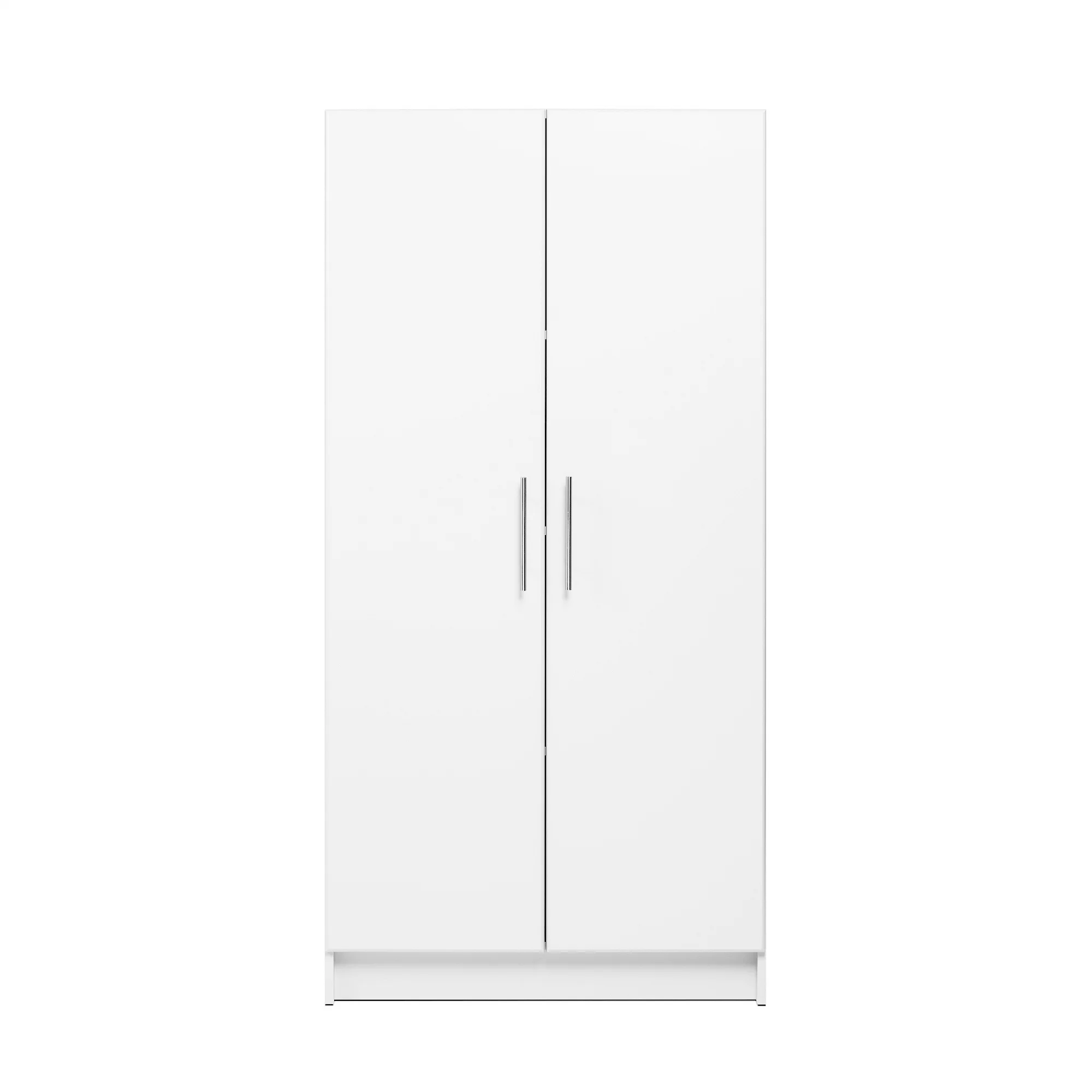 Prepac Adjustable Shelves Cabinet - Functional Tall Garage Table, 16"D x 32"W x 65"H Freestanding Garage Cabinet with 2-Doors, White - WES-3264
