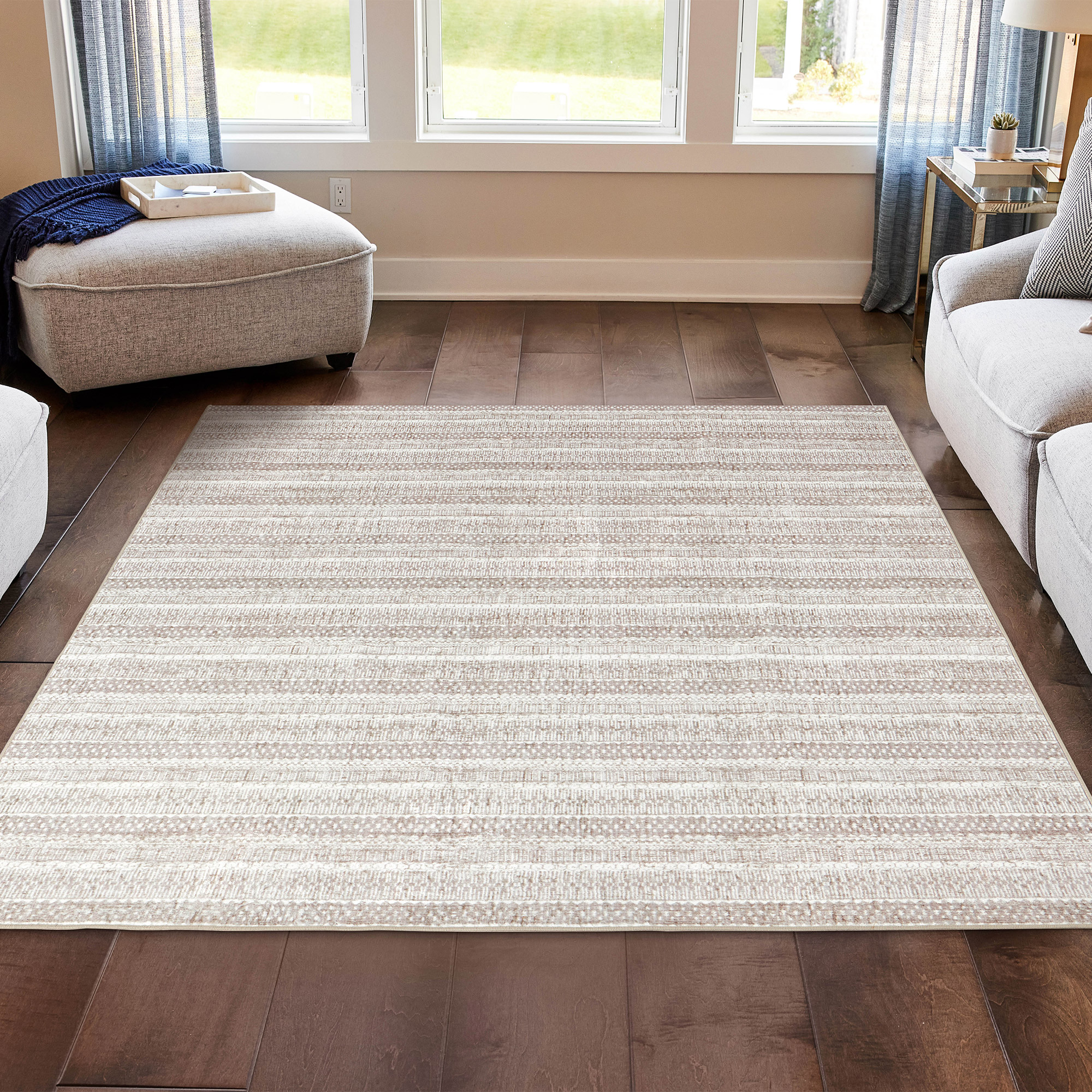 Wyatt & Ash Washable Indoor Area Rug, Oakley 7’10’ x 10′