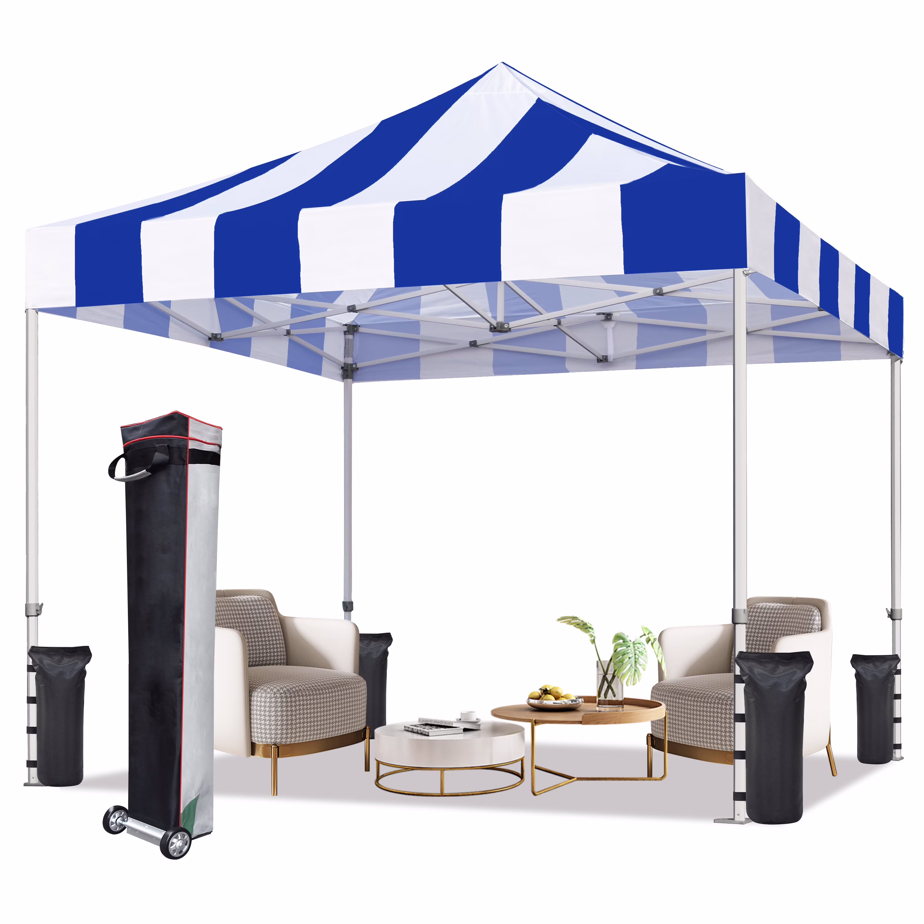 Eurmax Canopy 10' x 10' Beige Pop-up and Instant Outdoor Canopy