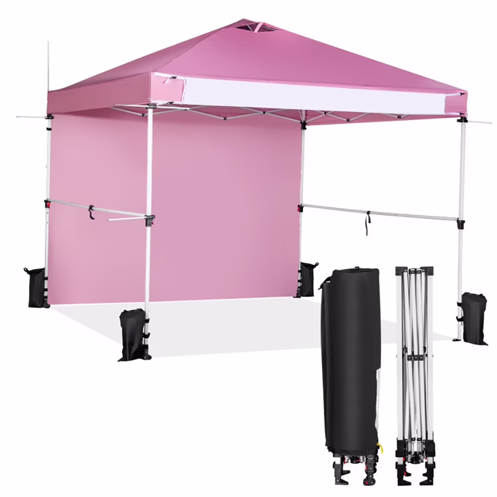 Gvn 10 x 10 ft Pink Pop up Outdoor Canopies, Waterproof