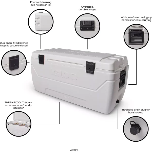 Igloo MaxCold 152-qt. Cooler   White 01