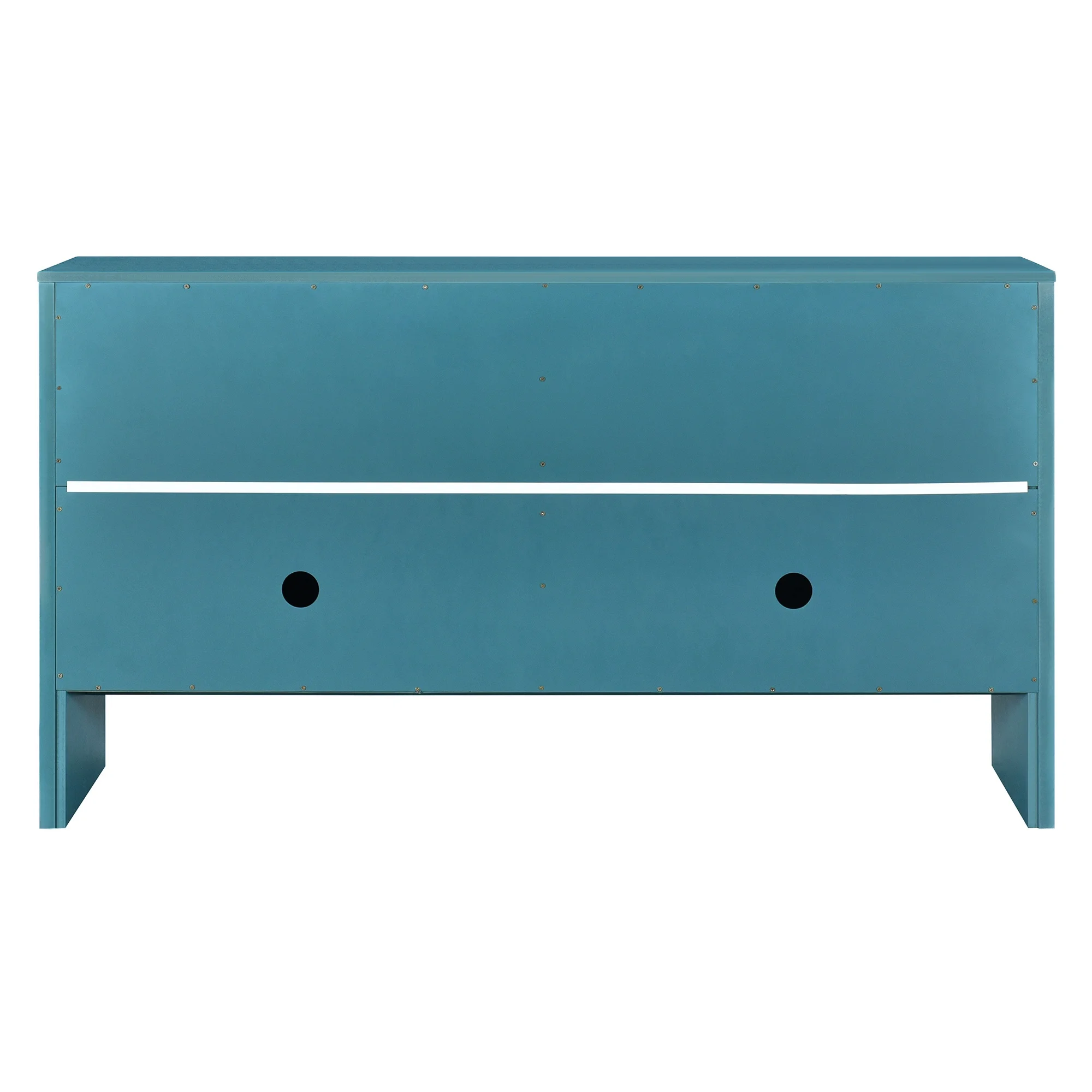 Accent Cabinet with 4 Doors, TUANLUO Buffet Cabinet with Adjustable Shelves, Wood Storage Cabinet, Modern Accent Cabinet Furniture for Hallway Entryway Living Room, 59"L x 15.7"W x 33.2"H, Blue