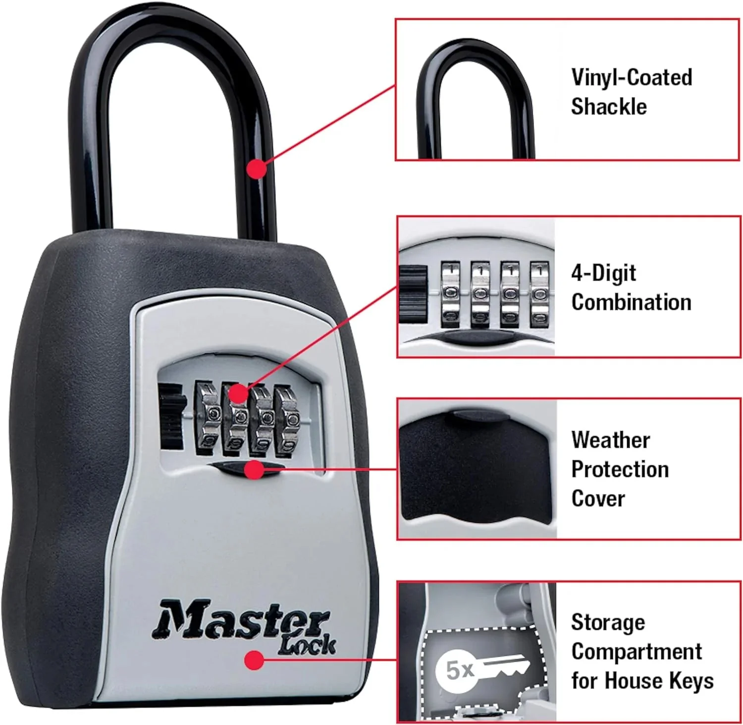 Key Lock Box, Outdoor Lock Box Bundle with SentrySafe Fireproof and Waterproof Safe, 1.23 Cubic Feet