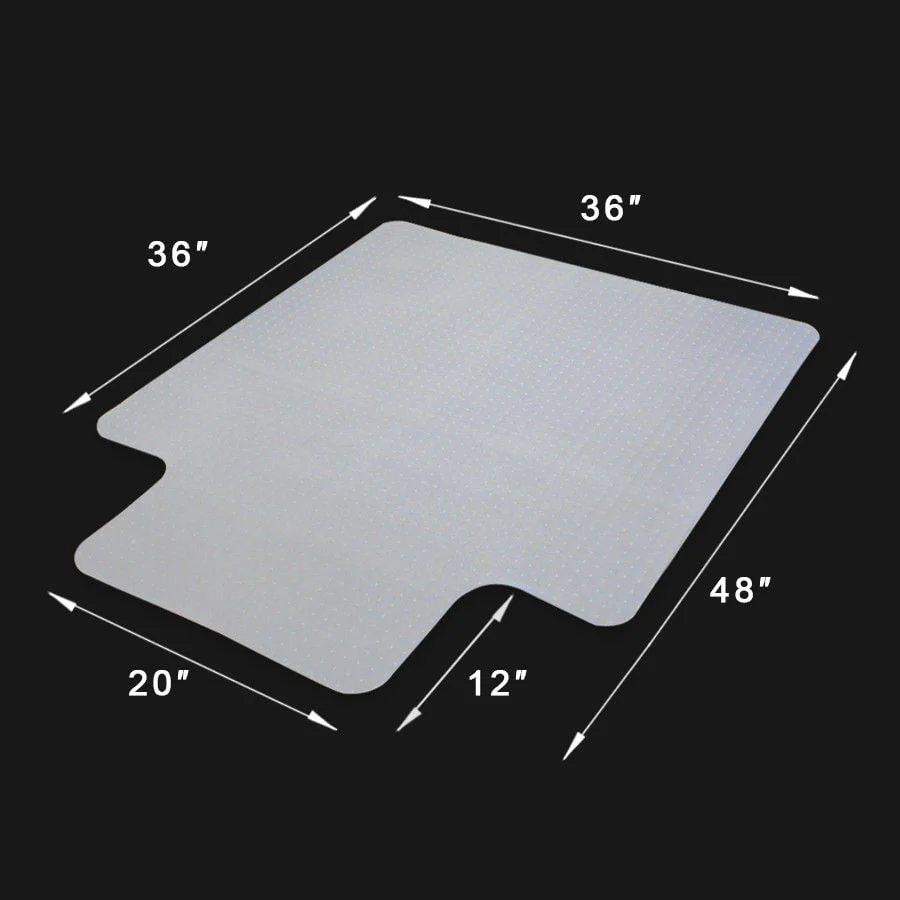 ZENSTYLE 48" X 36" X 1/8" Heavy Duty Carpet Chair Mat w/Lip, Transparent Chair mat for Office Chair Rug Carpet Floor Computer Desk Low and Medium Pile Carpets