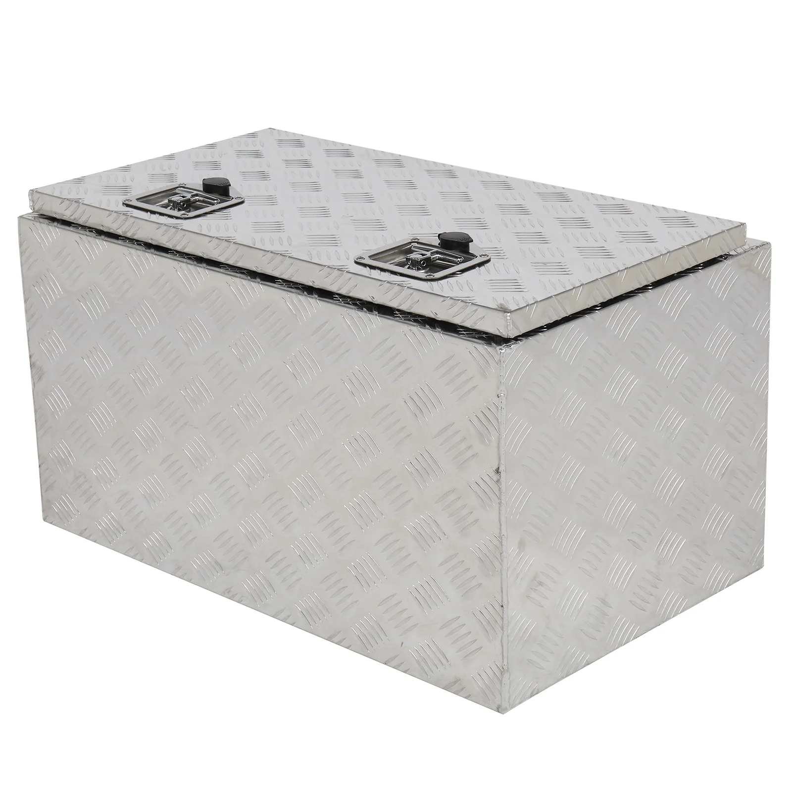 GZXS 36" Aluminum Storage Box Truck Underbody Toolbox Trailer RV Tool Heavy Duty Aluminum Tool RV ATV Trailer Storage Boxes W/Locks Keys Silver (36" x 18" x 17")