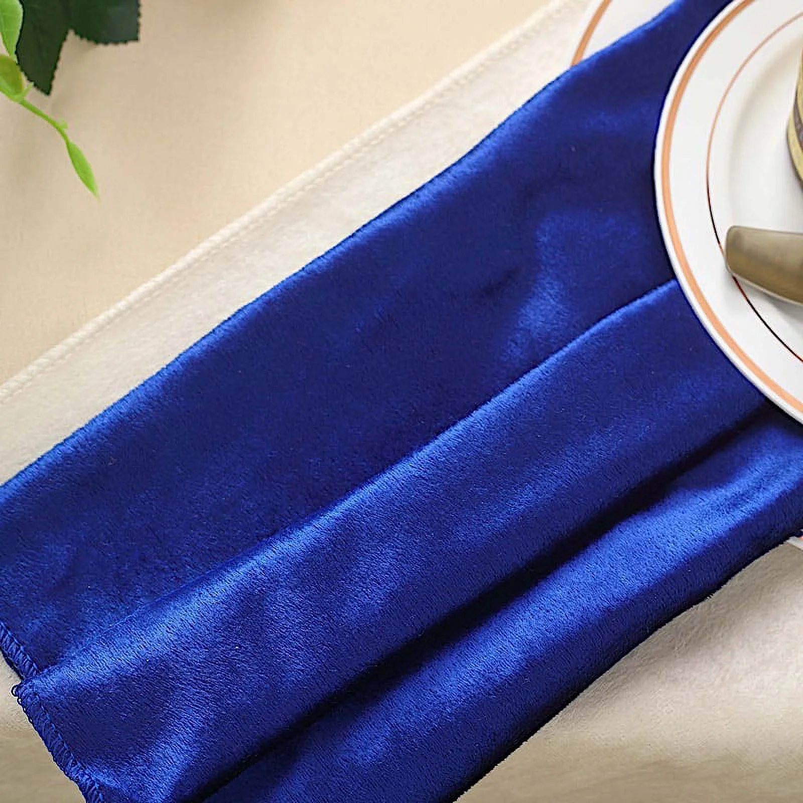 BalsaCircle 100 Pieces 20" x 20" Navy Blue Premium Velvet Napkins Linens