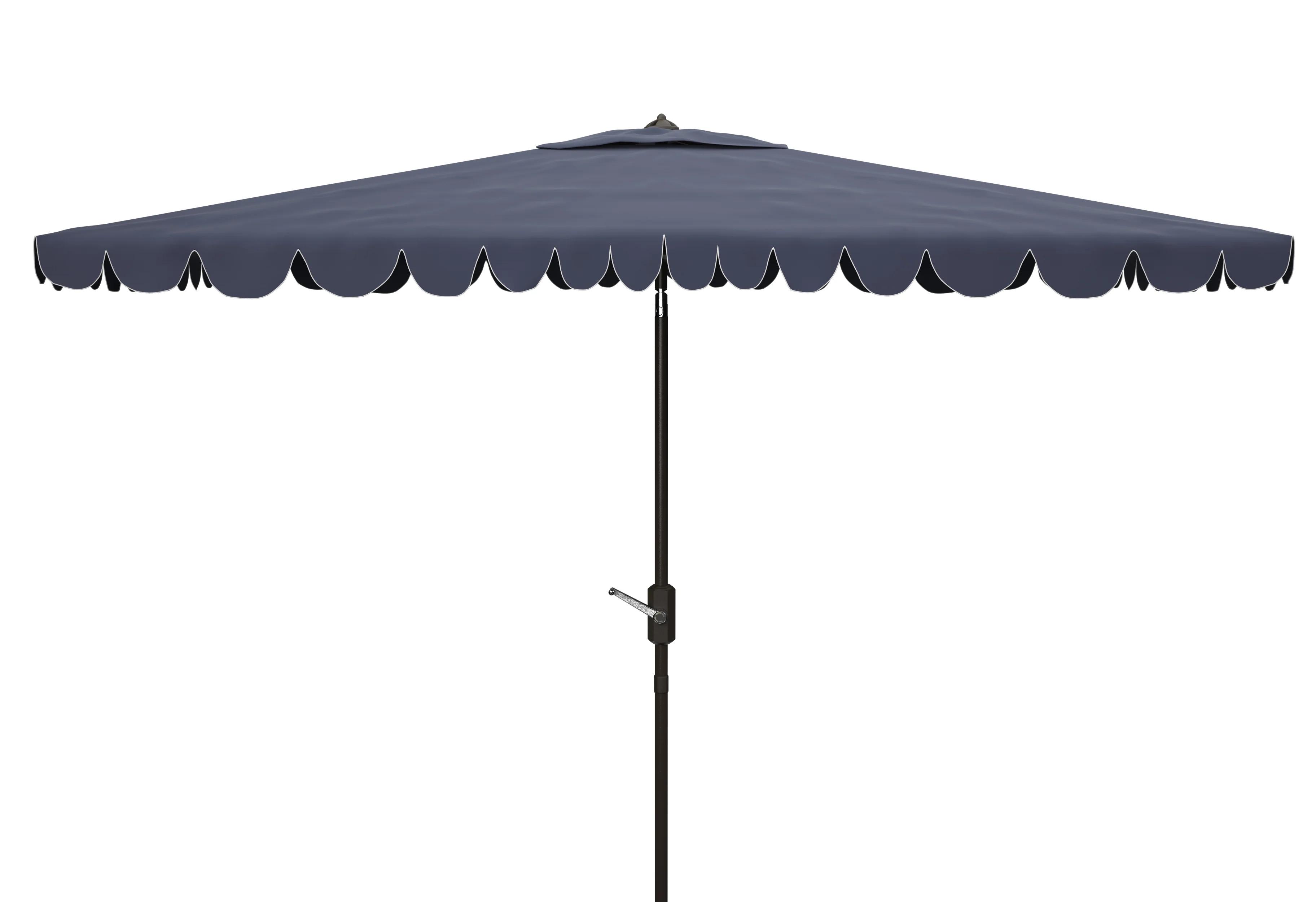 SAFAVIEH Outdoor Collection Venice 6.5 x 10-Foot Rectangle Umbrella Navy/White