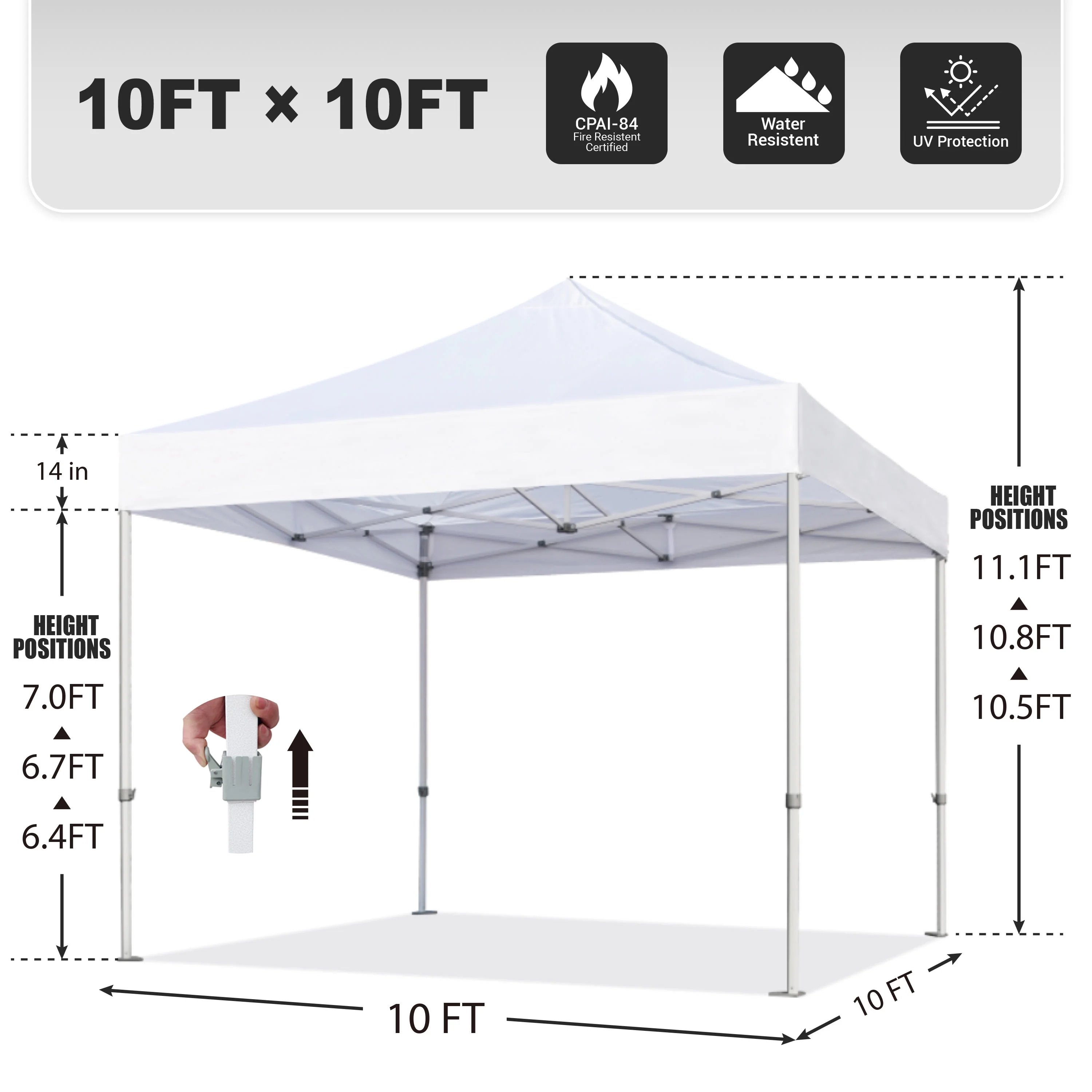 Eurmax Canopy 10′ x 10′ Beige Pop-up and Instant Outdoor Canopy