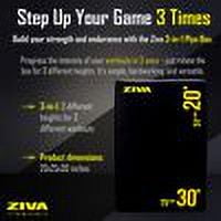 ZIVA 3-in-1 Plyometric Box - High Density PE Foam with No-Slip PVC Cover - Box Jump Exercise Equipment for Workout, Crossfit Training, and Step Exercises (20"x 24"x 30") - Black