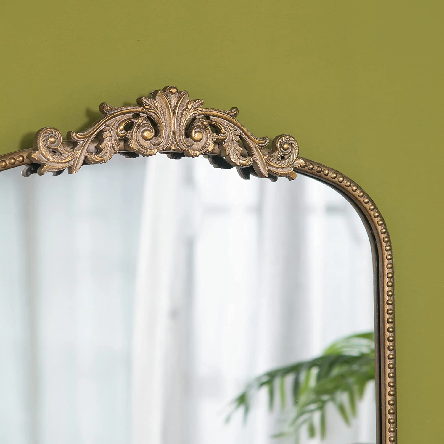A&B Home Arched Mirror - 24" x 36" Gold Mirror for Wall Decor