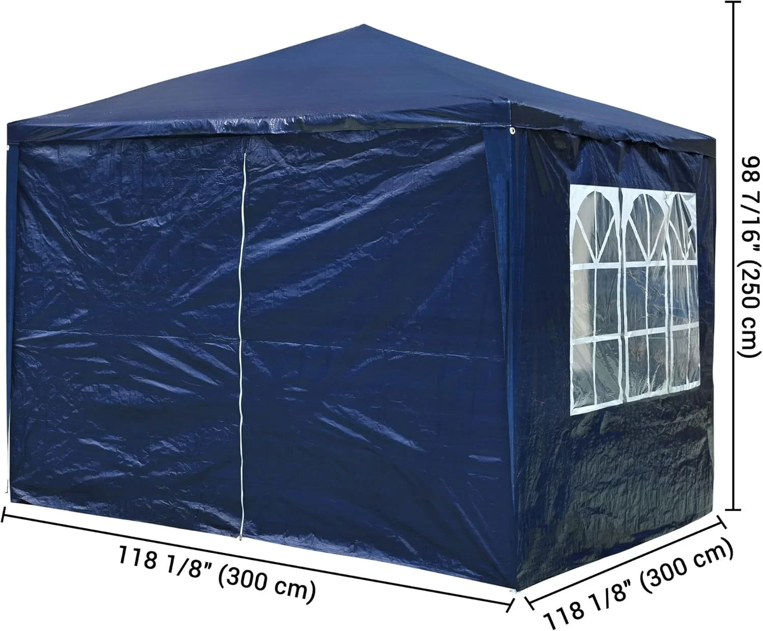 10' x 10' Outdoor Wedding Party Tent 4 Sidewalls, Blue