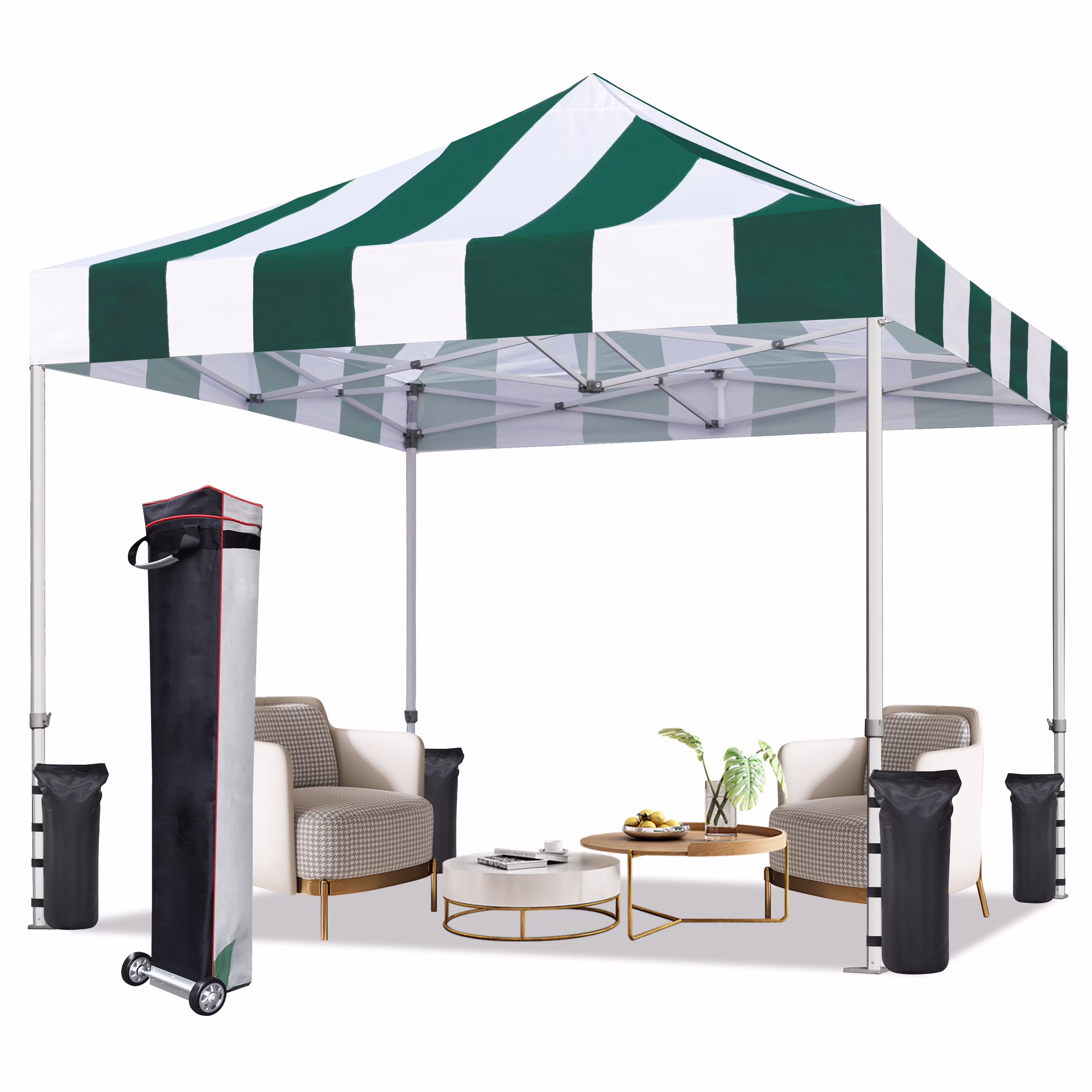 Eurmax Canopy 10' x 10' Beige Pop-up and Instant Outdoor Canopy