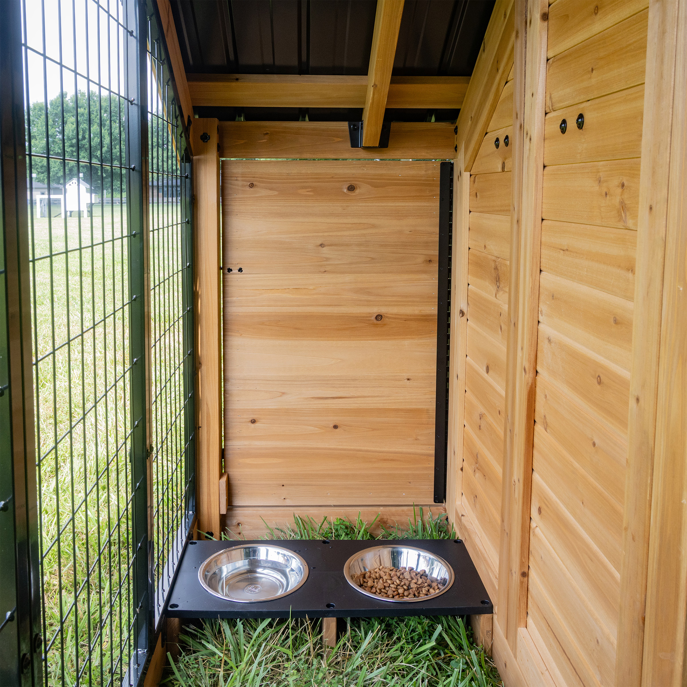 Backyard Discovery 7' x 5' Canine Cabin Cedar Wood Outdoor Dog Kennel
