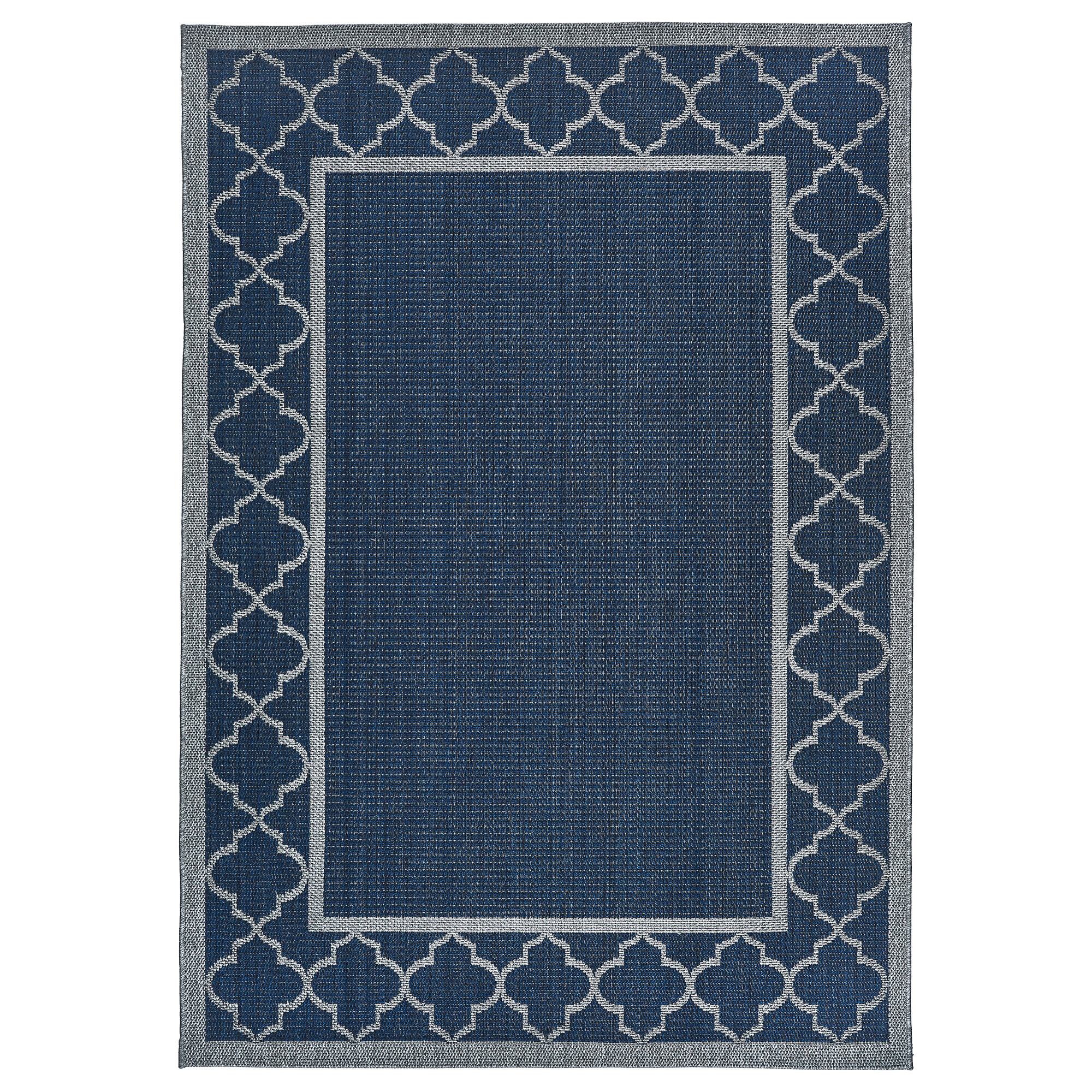 Laguna Indoor/Outdoor Area Rug, Simeon Navy Gray, 5'3 x 7'