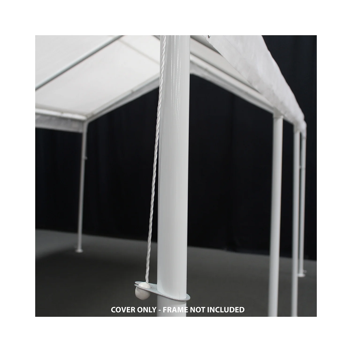 King Canopy 18' x 27' White Drawstring Carport Canopy Cover