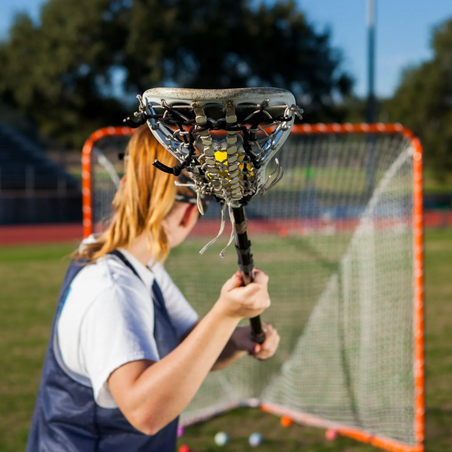 Champion Sports Backyard Lacrosse Goal Official Size Goal with Net - 4' x 4'