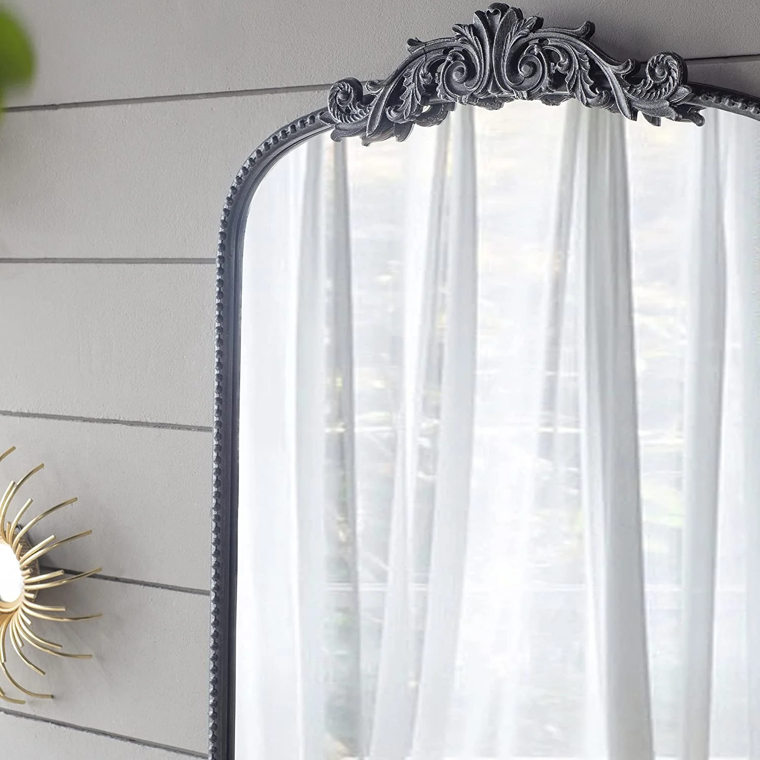 A&B Home Arched Mirror - 24" x 36" Gold Mirror for Wall Decor