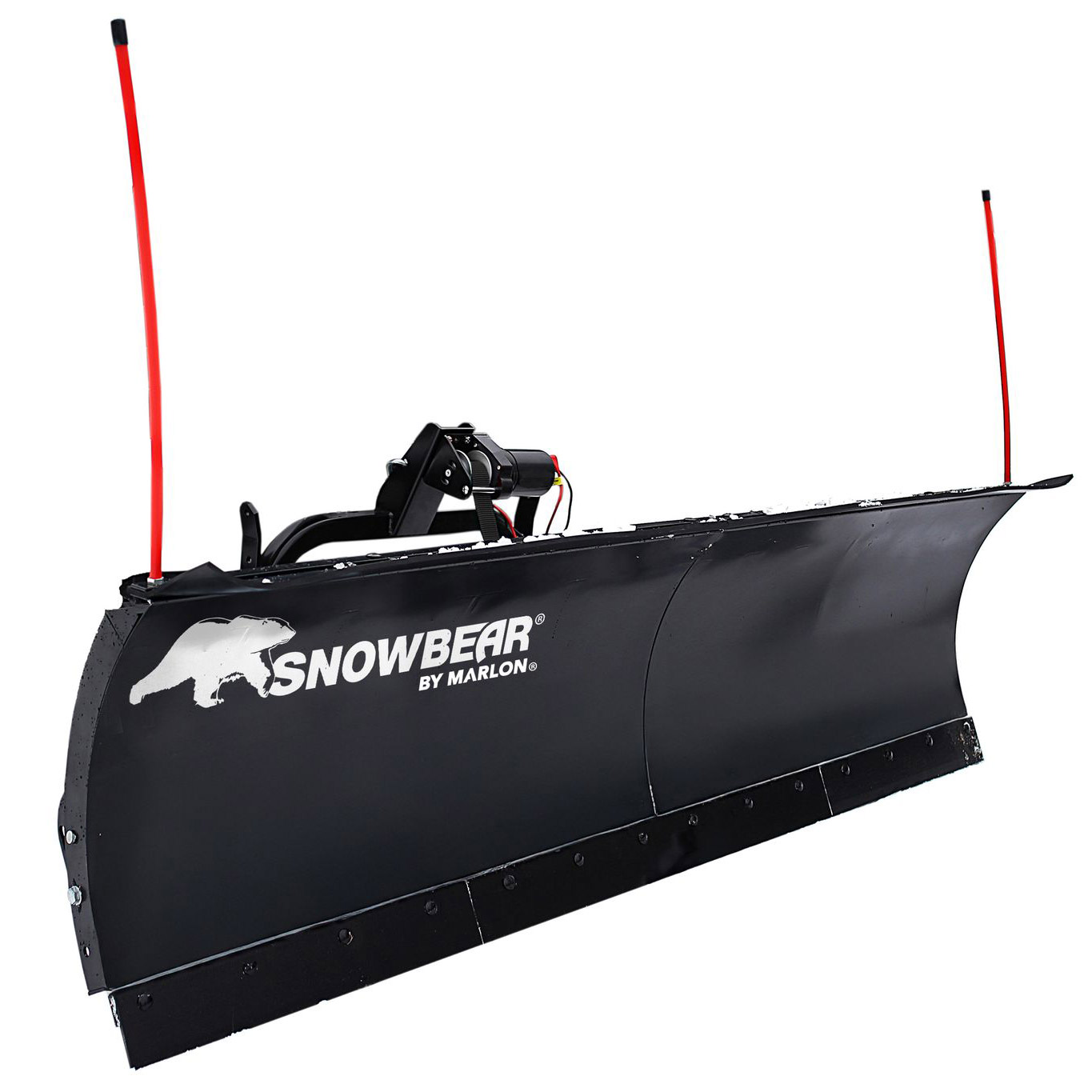 SnowBear UNIVERSAL 82-Inch x 19-Inch Hitch-Mounted Winch Driven Snowplow