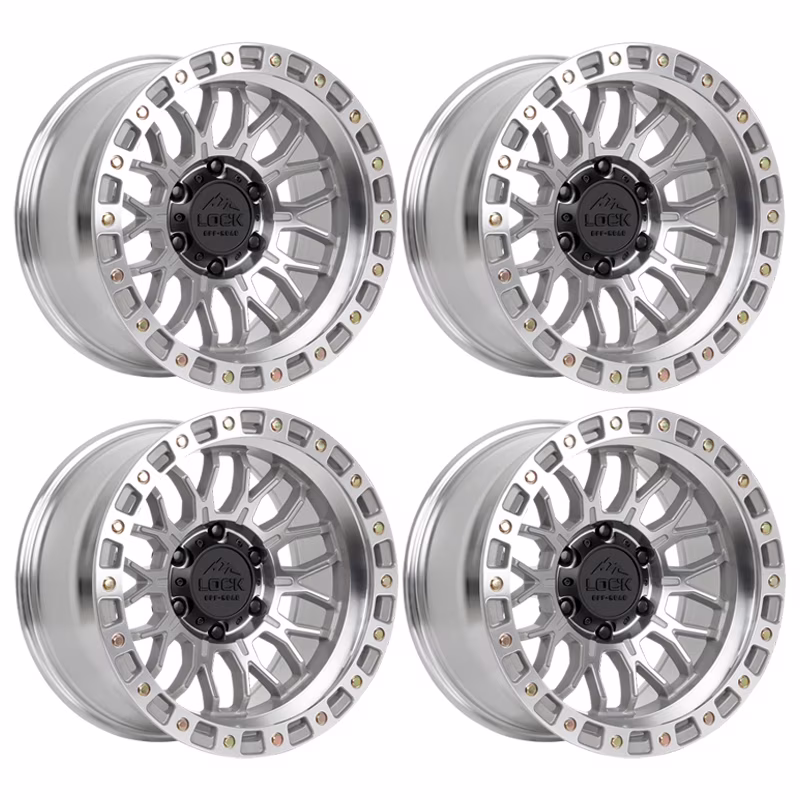 4 x Lock Offroad Combat Machined Wheels 6x139.7 17x9 -12et Truck Suv Rims