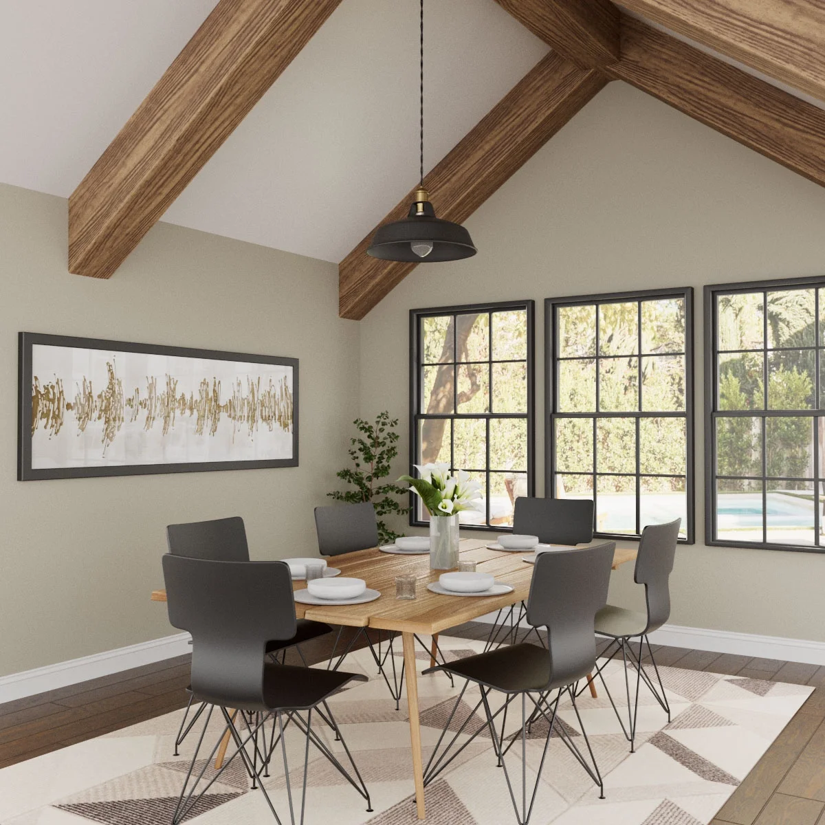 Ekena Millwork 3 1/2"W x 3 1/2"H x 120"L 3-Sided (U-Beam) Mena HeritageTimber Faux Wood Ceiling Beam, Kona Brown